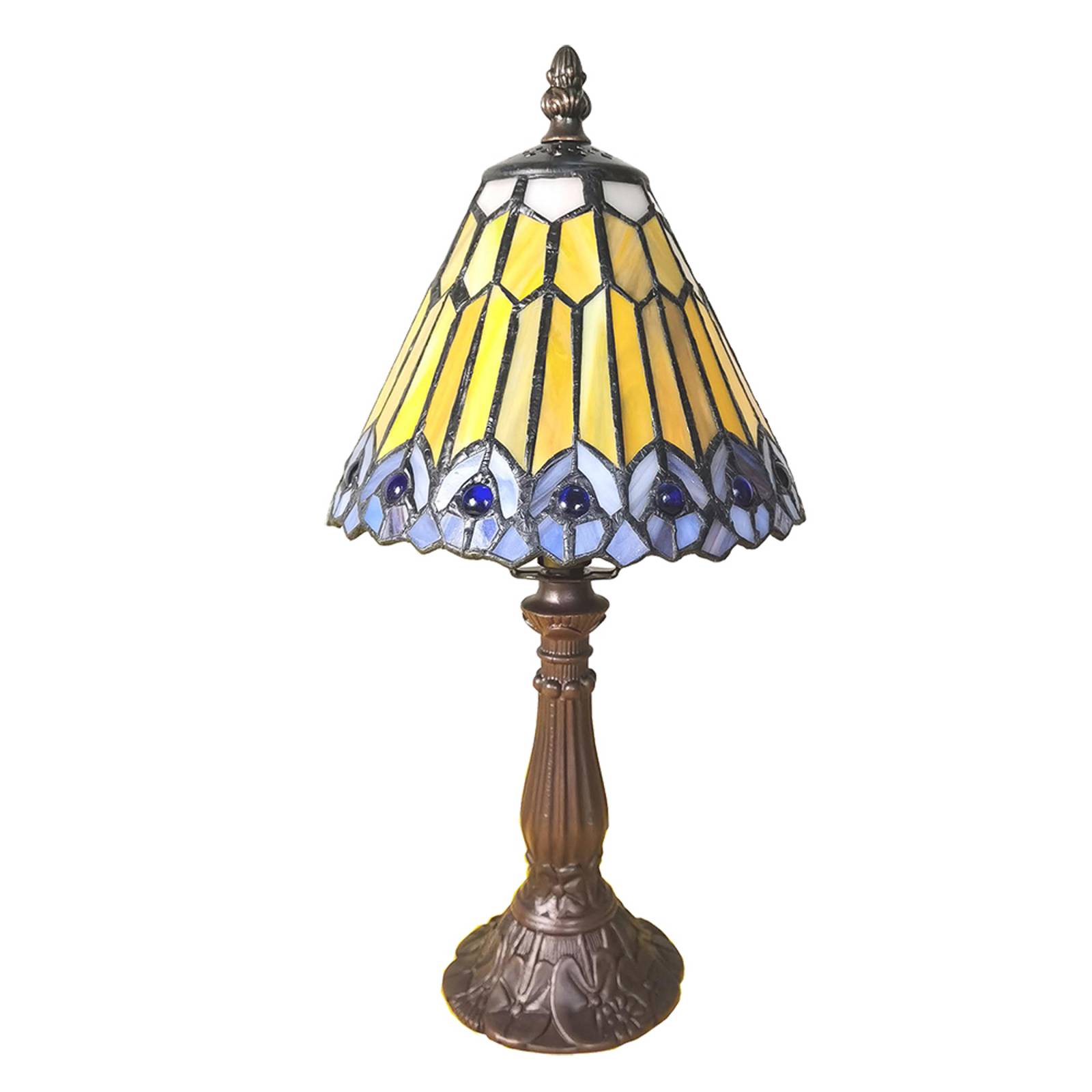 E-shop Stolová lampa 5LL-6110 v štýle Tiffany, hnedá