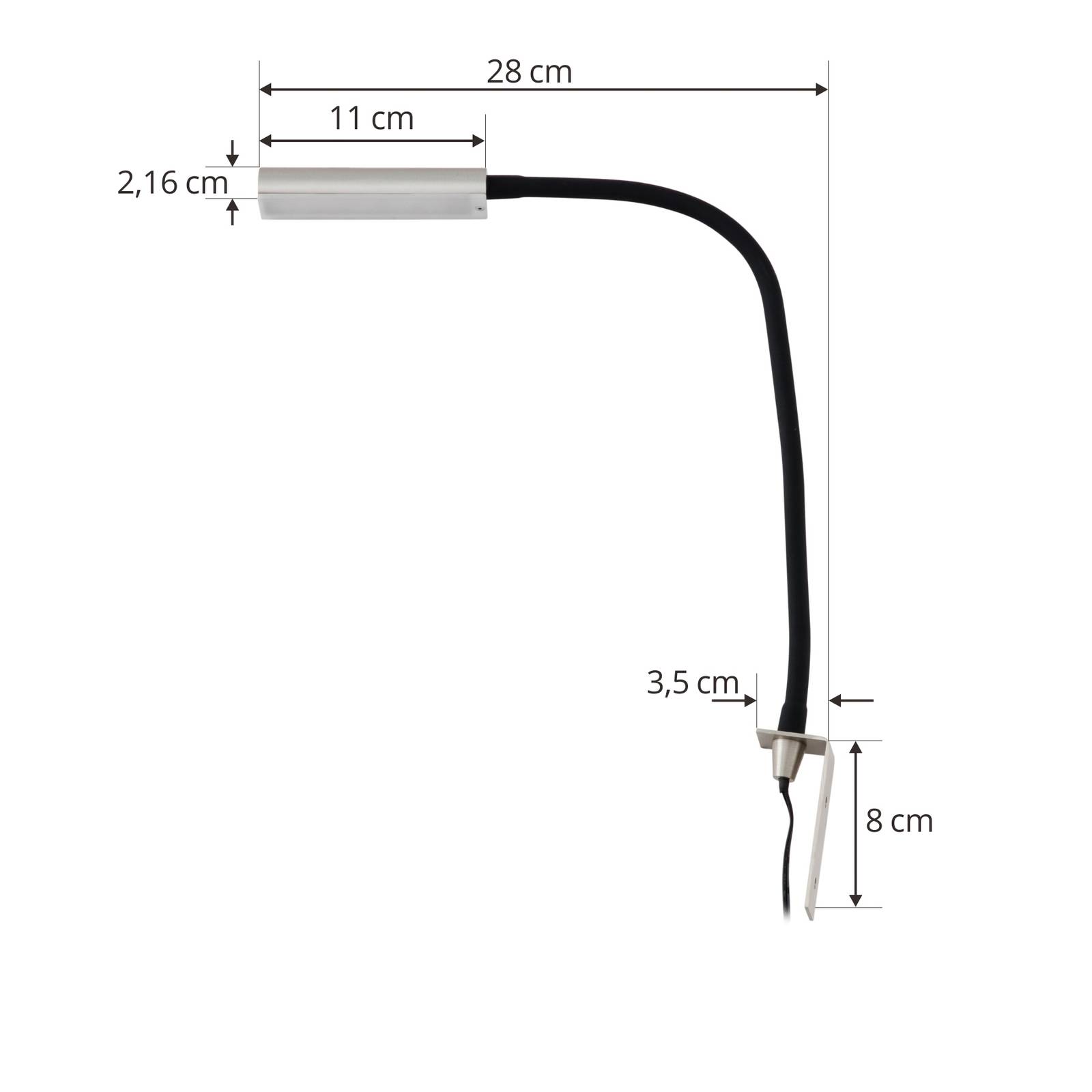 Lindby Flexola -LED-lukulamppu nikkeli kulmikas