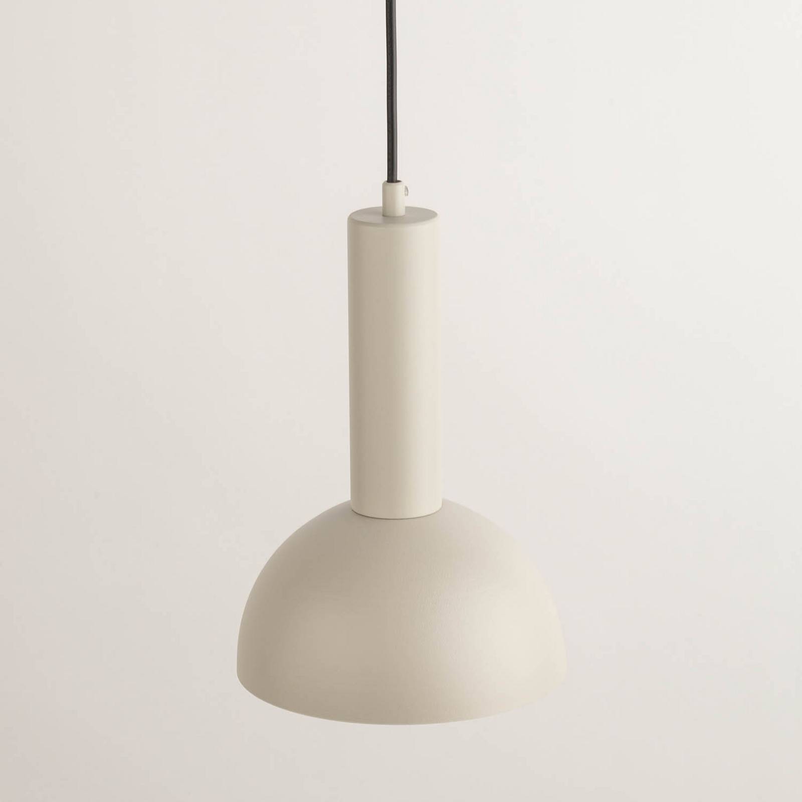 Lampa wisząca Vitrum Cupola S, taupe, półokrągła, Ø 19 cm