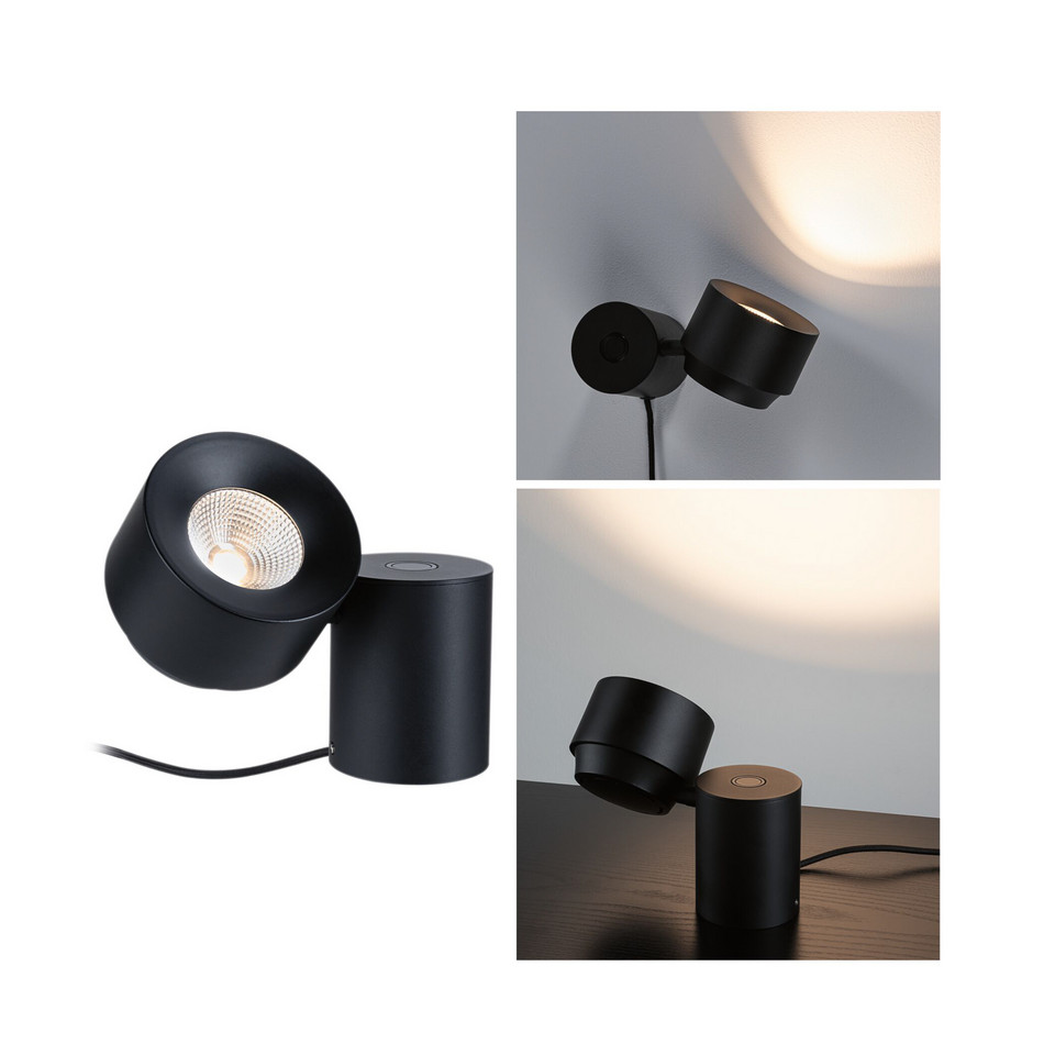 Paulmann Puric Pane Bordslampa S 3-step, svart från Paulmann