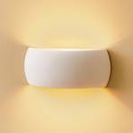 Lámpara de pared Curve up/down de cerámica blanca