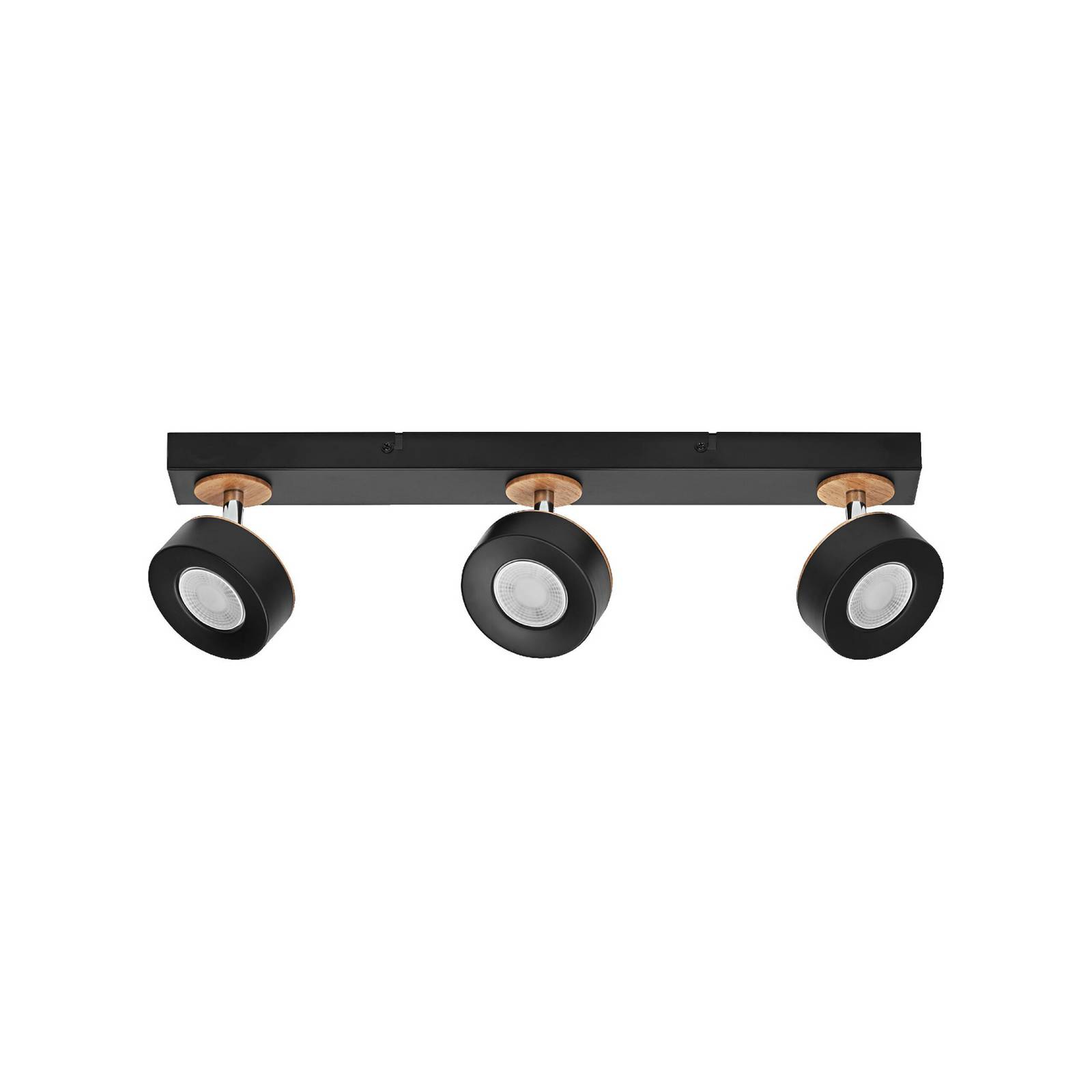 OSRAM LED-Deckenstrahler PLUTO, schwarz, 3 Spots, 3.000 K