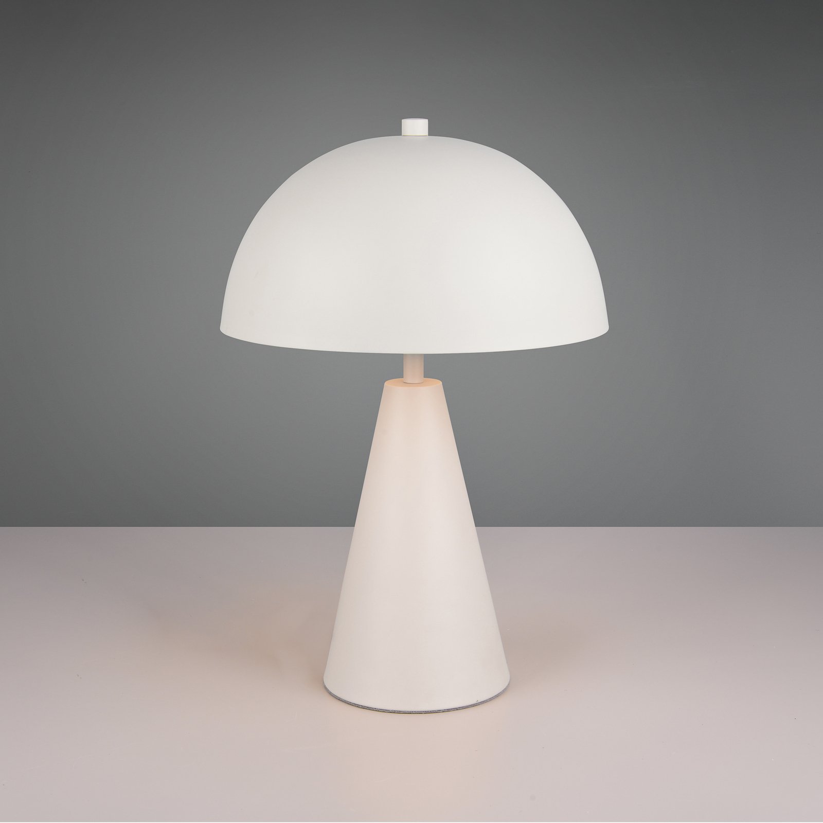 Lampe à poser Alfie, gris clair mat, métal, E27