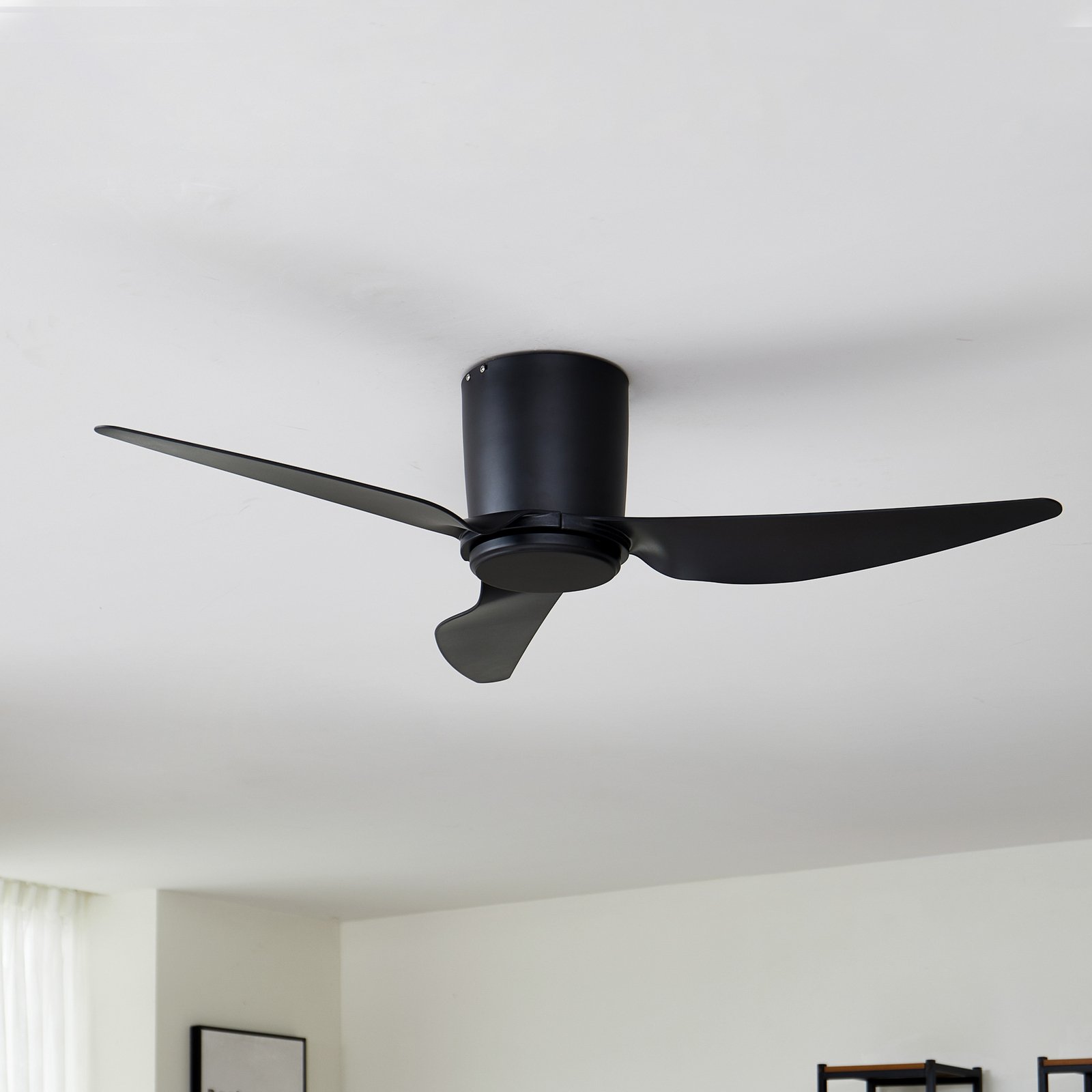 Aulo Deckenventilator Ø 123 cm schwarz leise DC - Lindby
