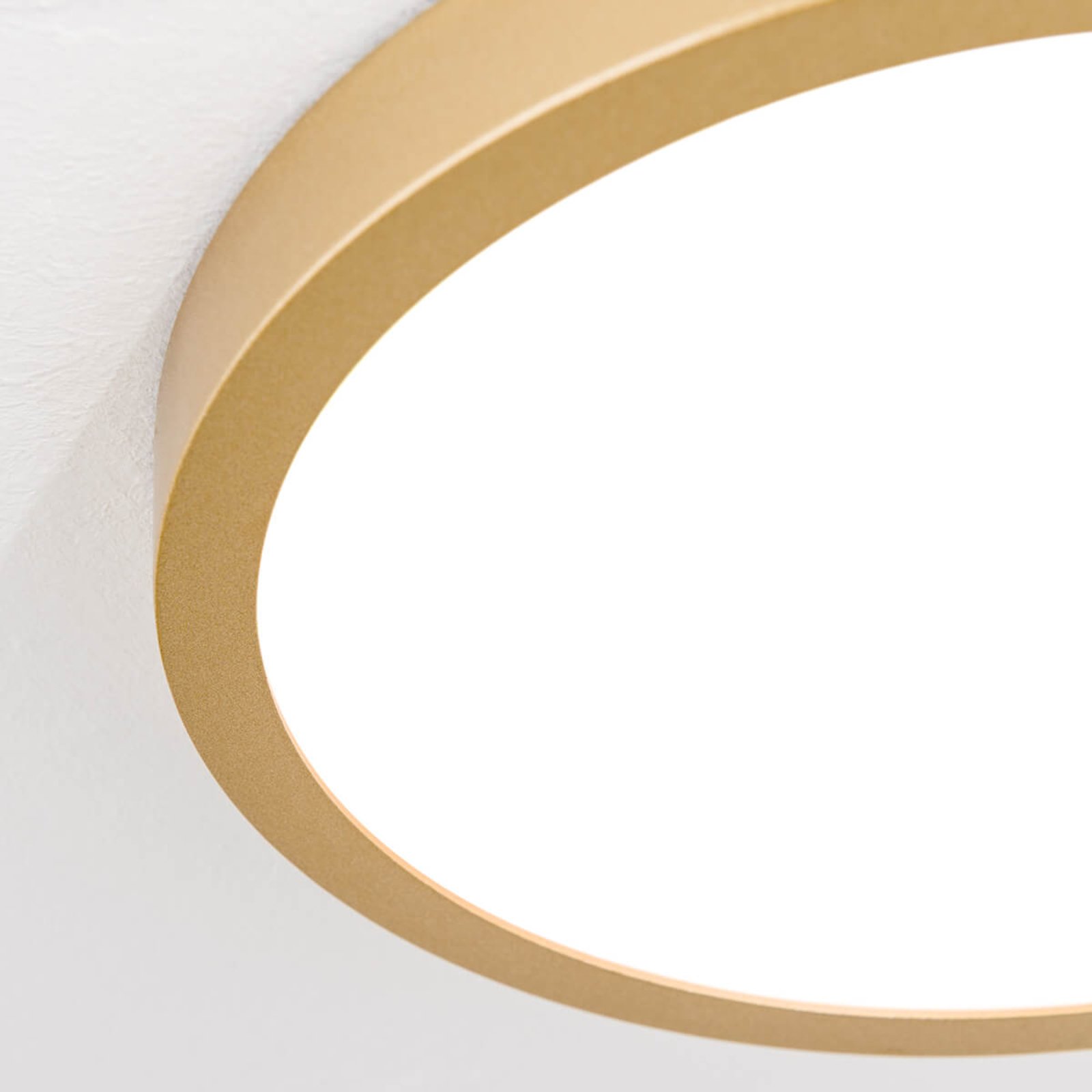 LED ceiling light Vika, round, matt gold