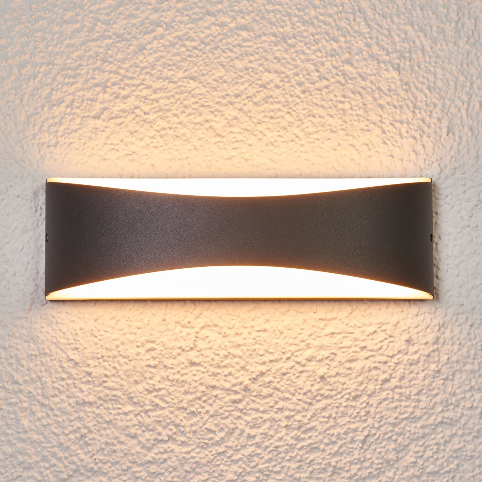 Anthracite-coloured LED outdoor wall light Akira