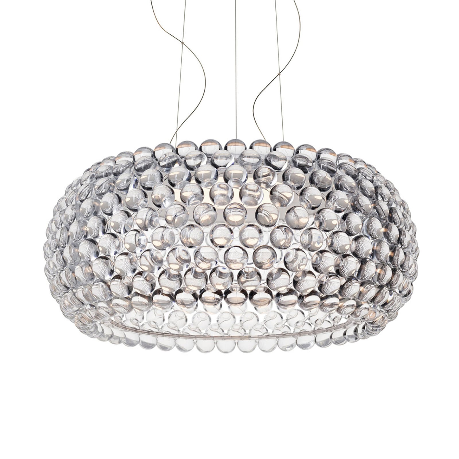 Caboche Plus Grande LED visilica, prozirna - Foscarini