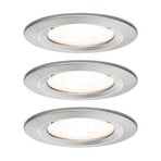 Paulmann 3 spot Nova round, IP44, dimmable, iron