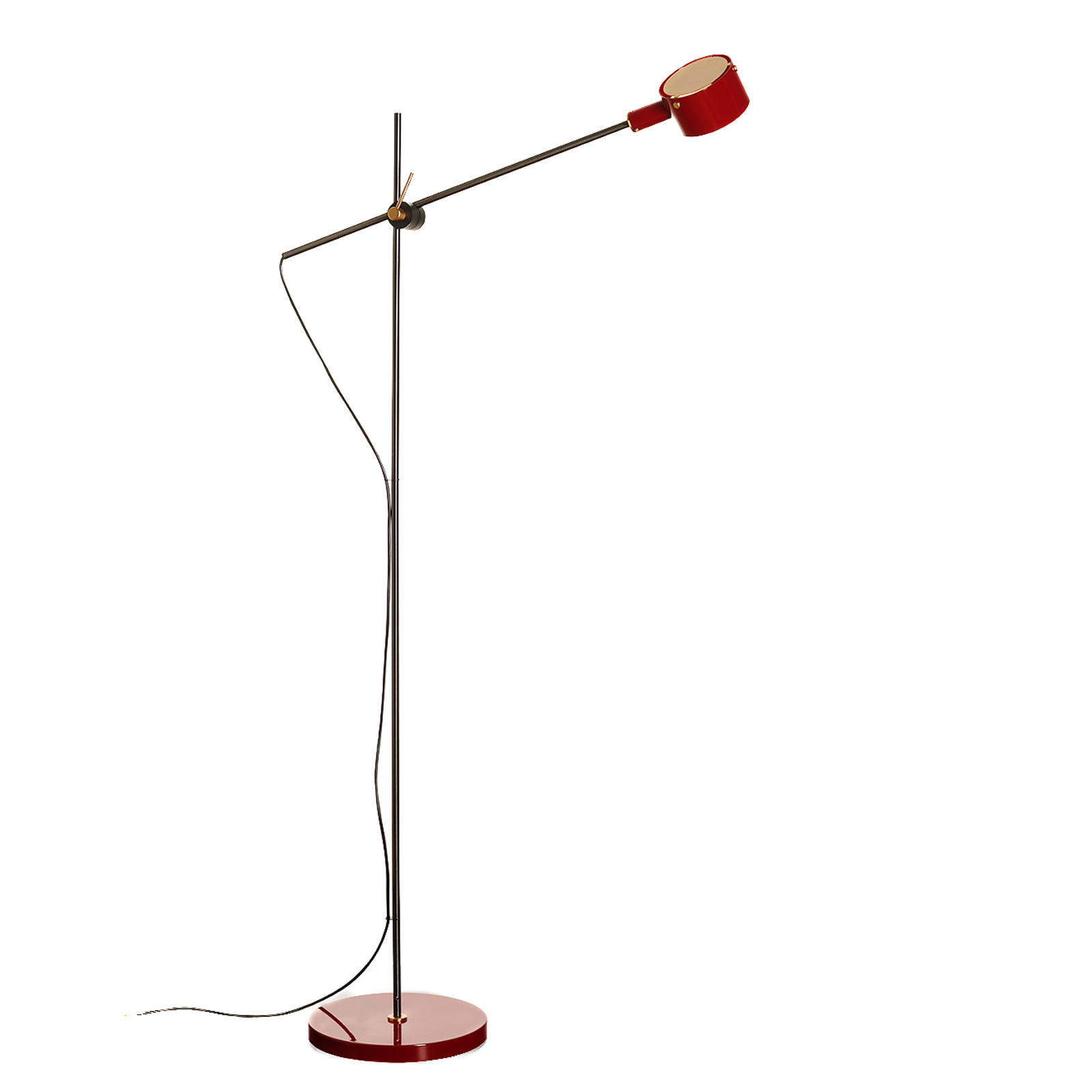 Oluce G.O. 352 LED floor lamp, scarlet