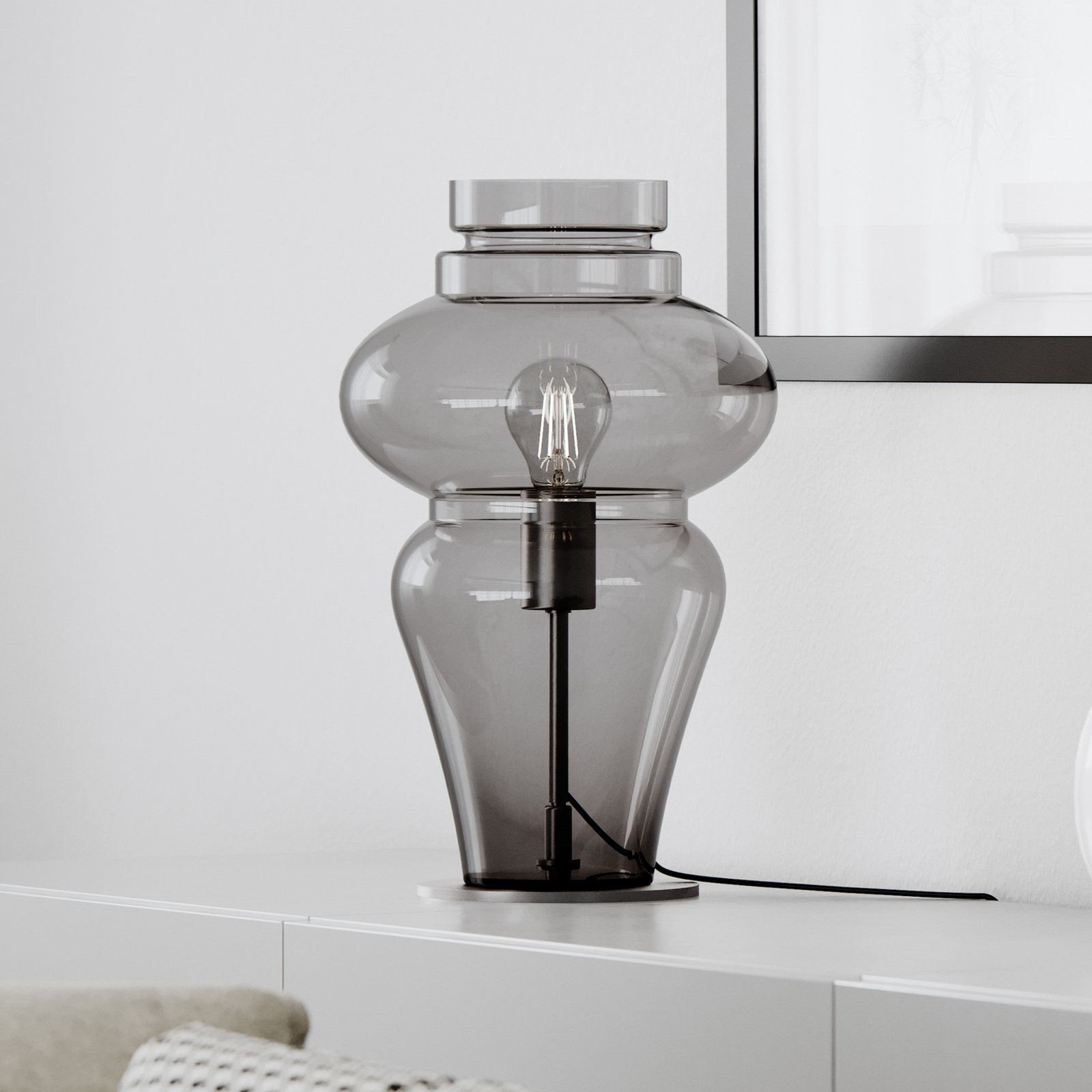 By Rydéns Dolores table lamp 40 cm smoky grey