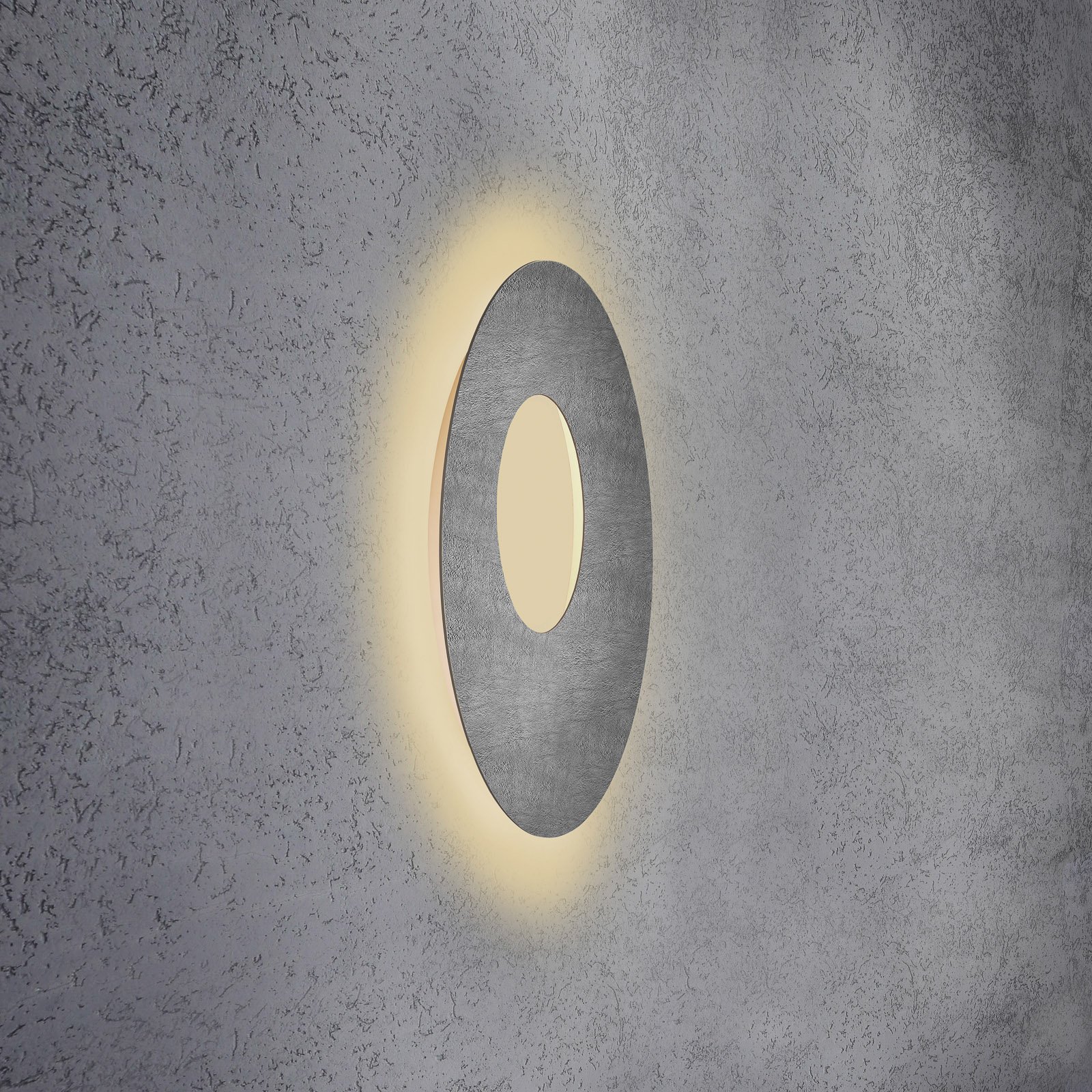 Escale Blade Open kinkiet LED, beton, Ø 59 cm