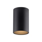 Point LED-Bad-Deckenlampe, schwarz Ø6cm, Metall, IP44 - PURE