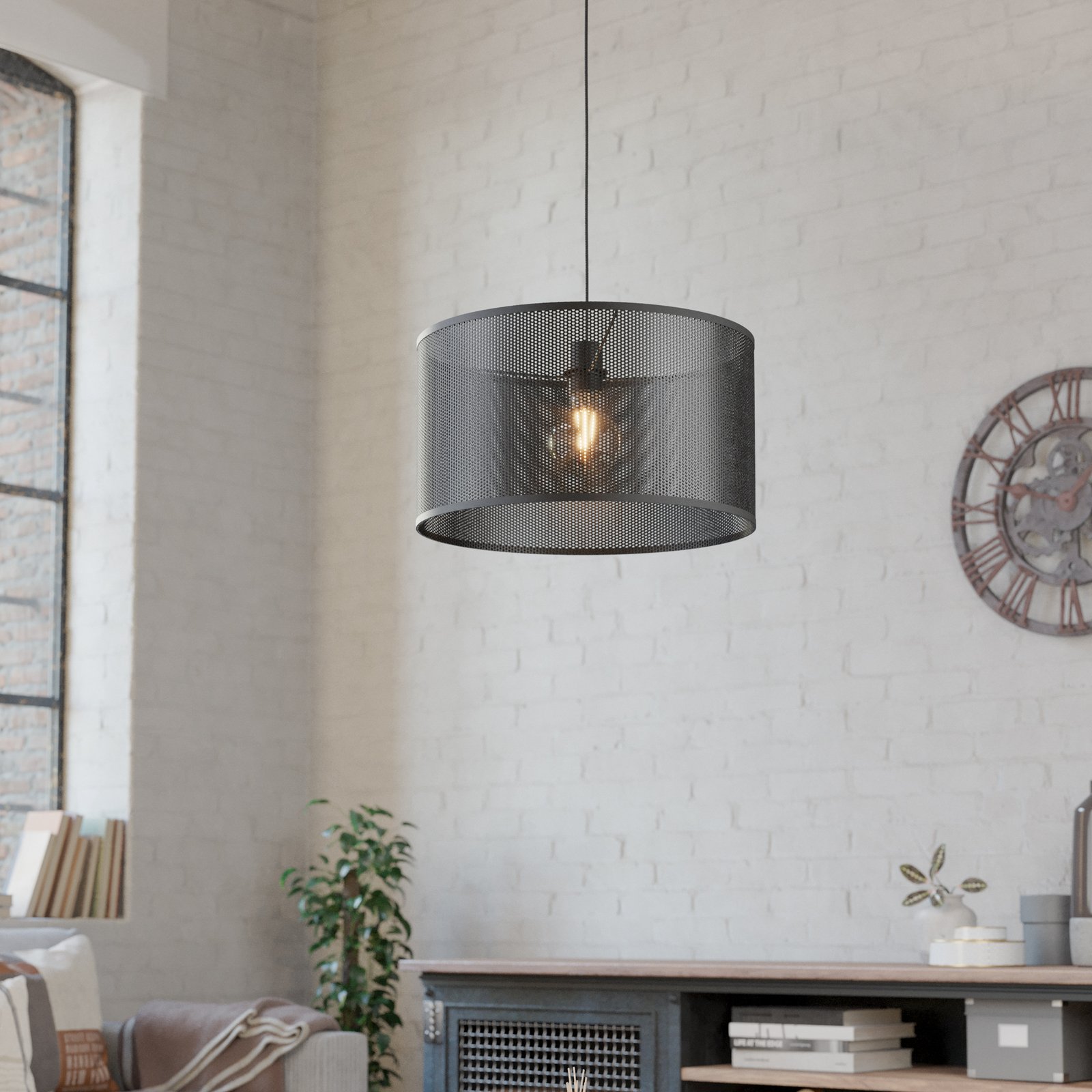 Obesek Manby, Ø 45 cm, črna, jeklo