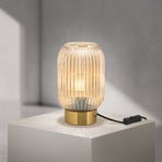 Carneval table lamp, amber, glass, height 23.5 cm, E27