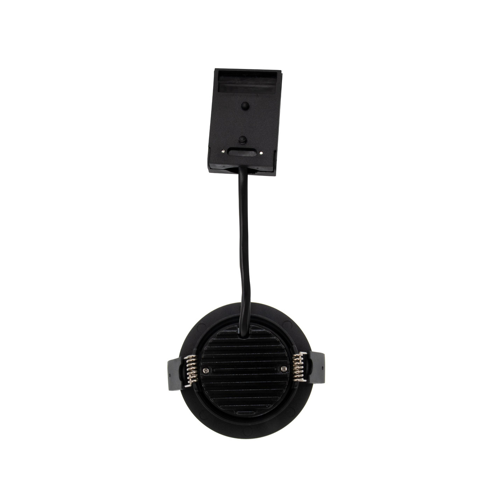 DOTLUX LED ugradbena stropna svjetiljka CIRCLEminidim, crna Ø 8,5 cm