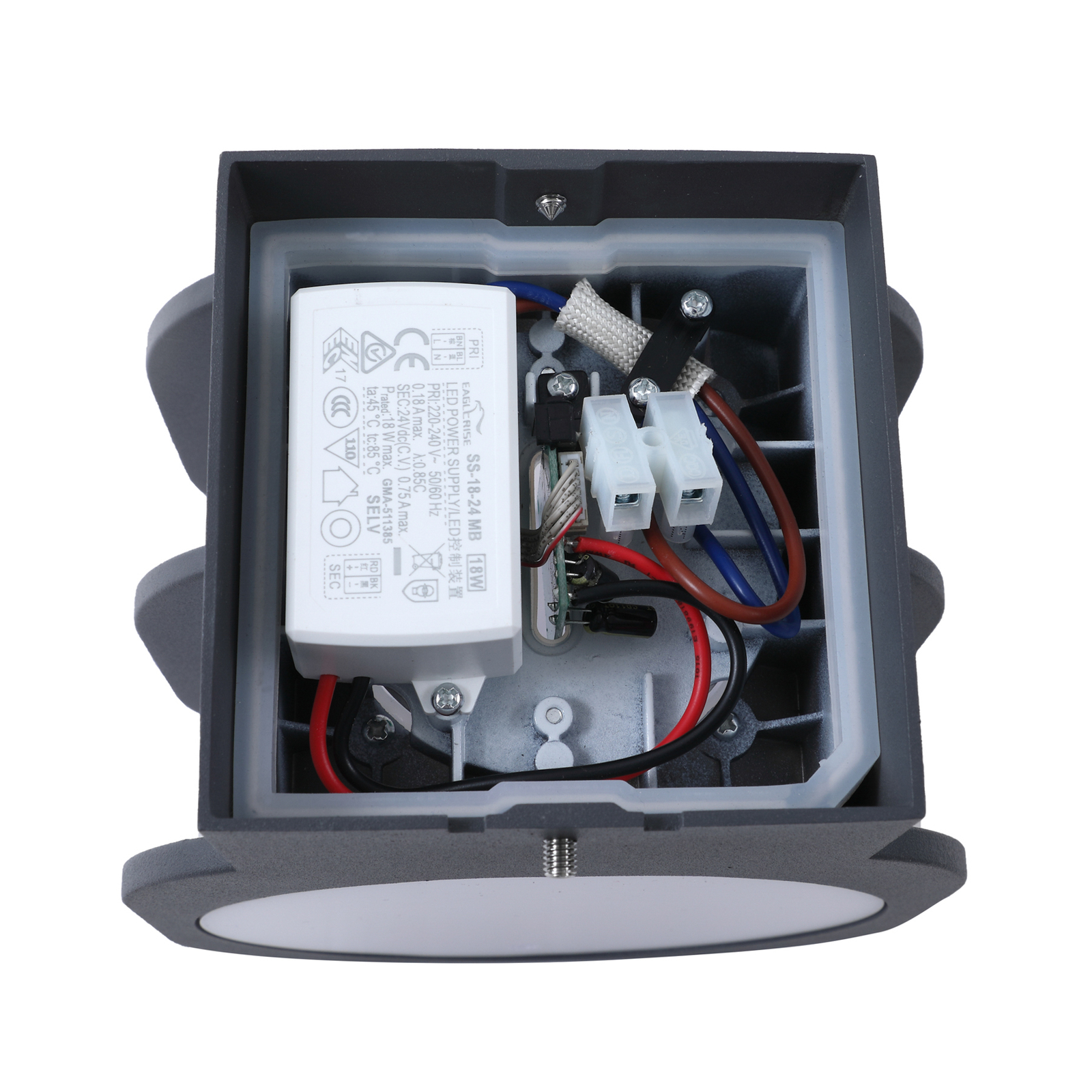 Fyra Round LED Smart Buiten Wandlamp Grijs - Lindby