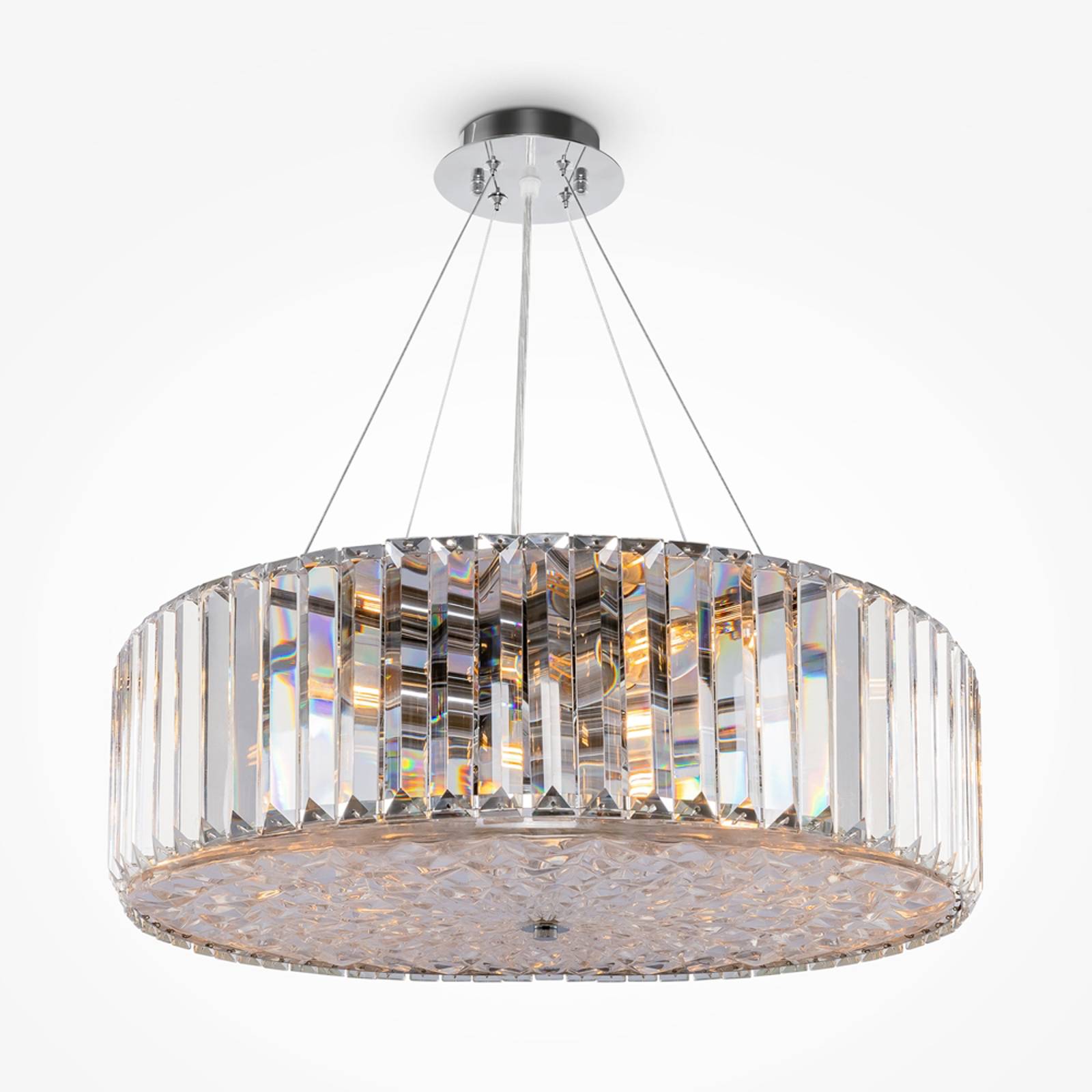 Maytoni Moderne Kronleuchter Recinto 8XE27 excl. Chrome aus Kristall, Metall Energieeffizient 60W für Küche, Schlafzimmer, Wohnzimmer, Esszimmer, Lobby