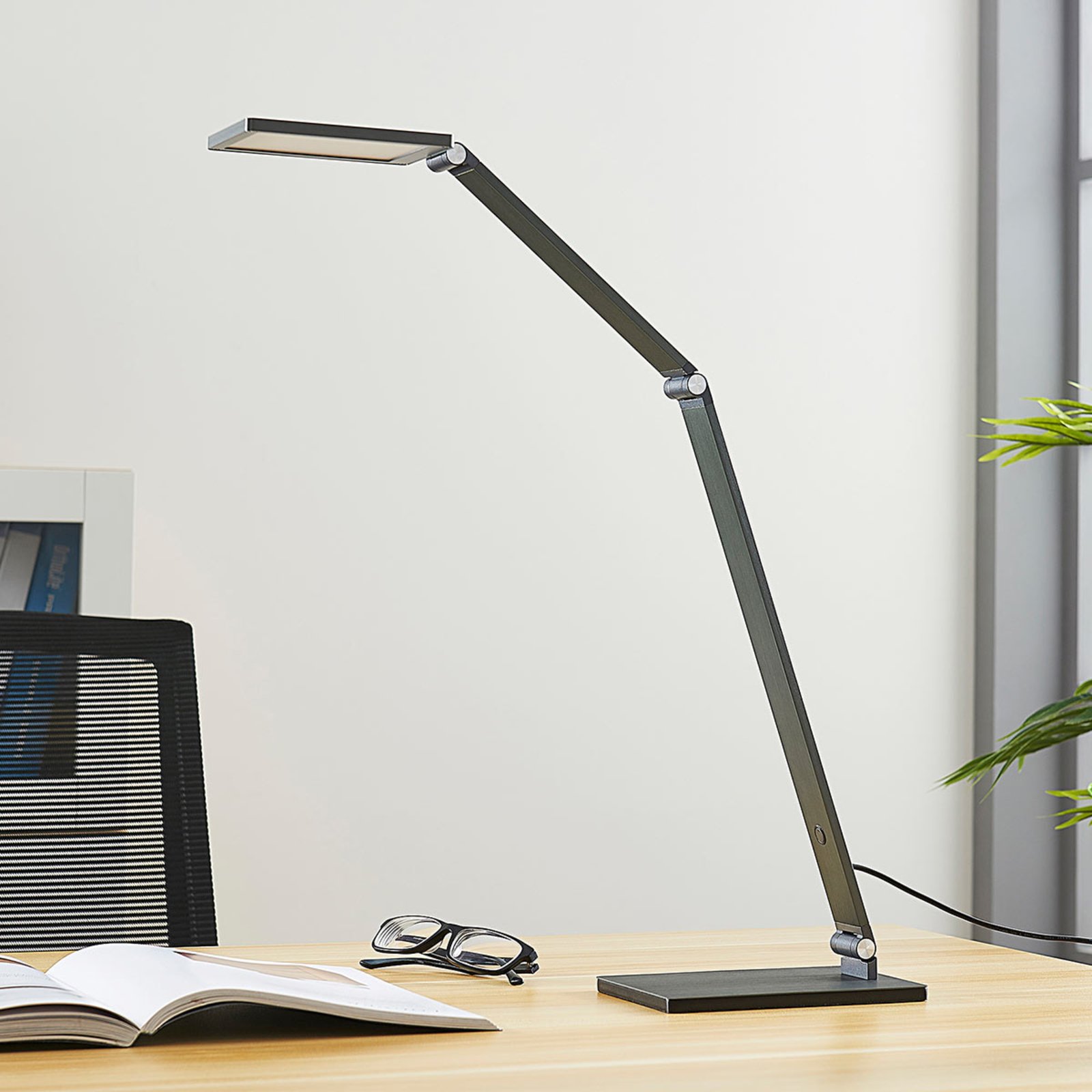 Mion LED Table Lamp Dim. Blue Grey - Lucande