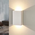 Fabiola LED wall light, plaster, height 16 cm