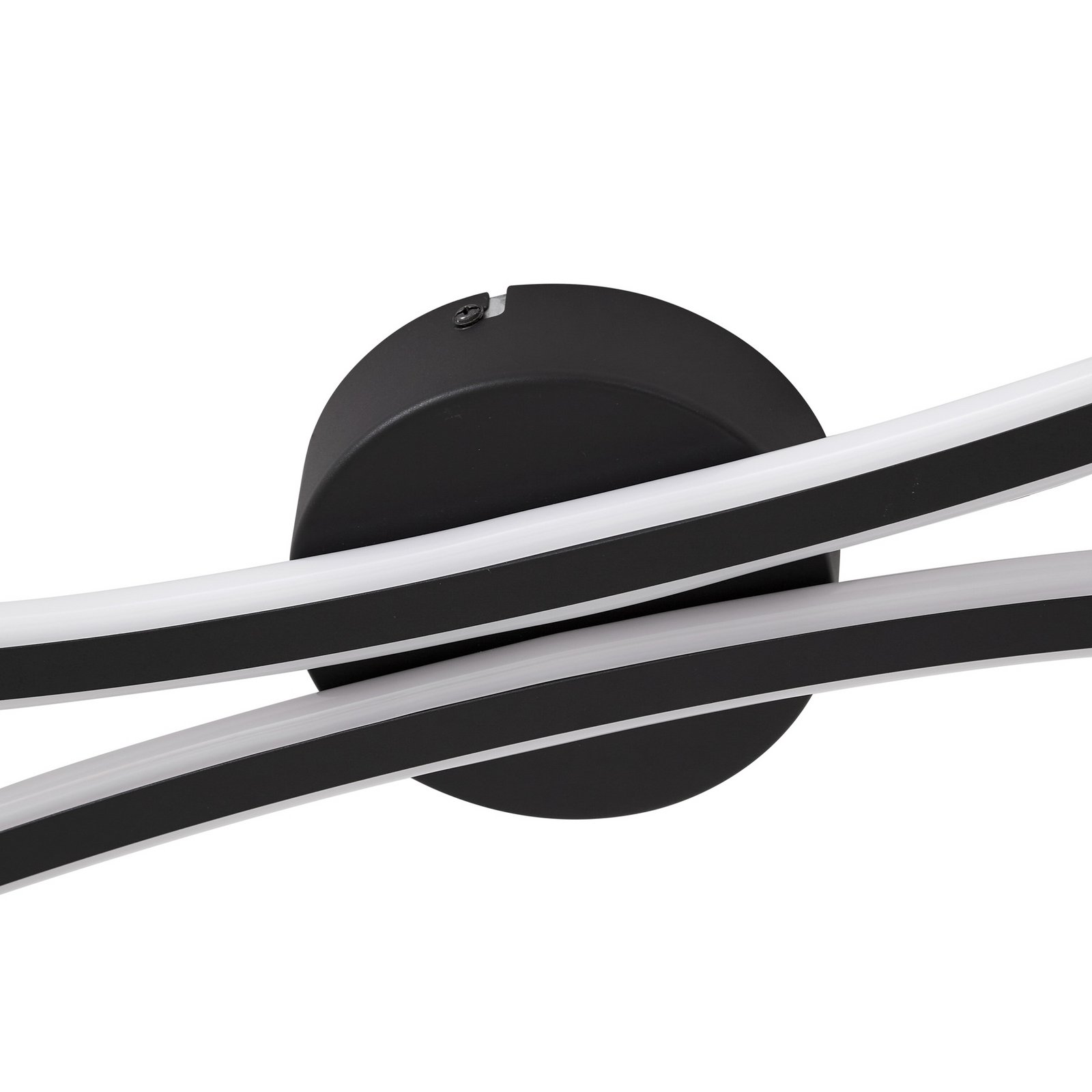 Lindby LED-Deckenleuchte Ravion, 90 cm, schwarz, 3.000 K