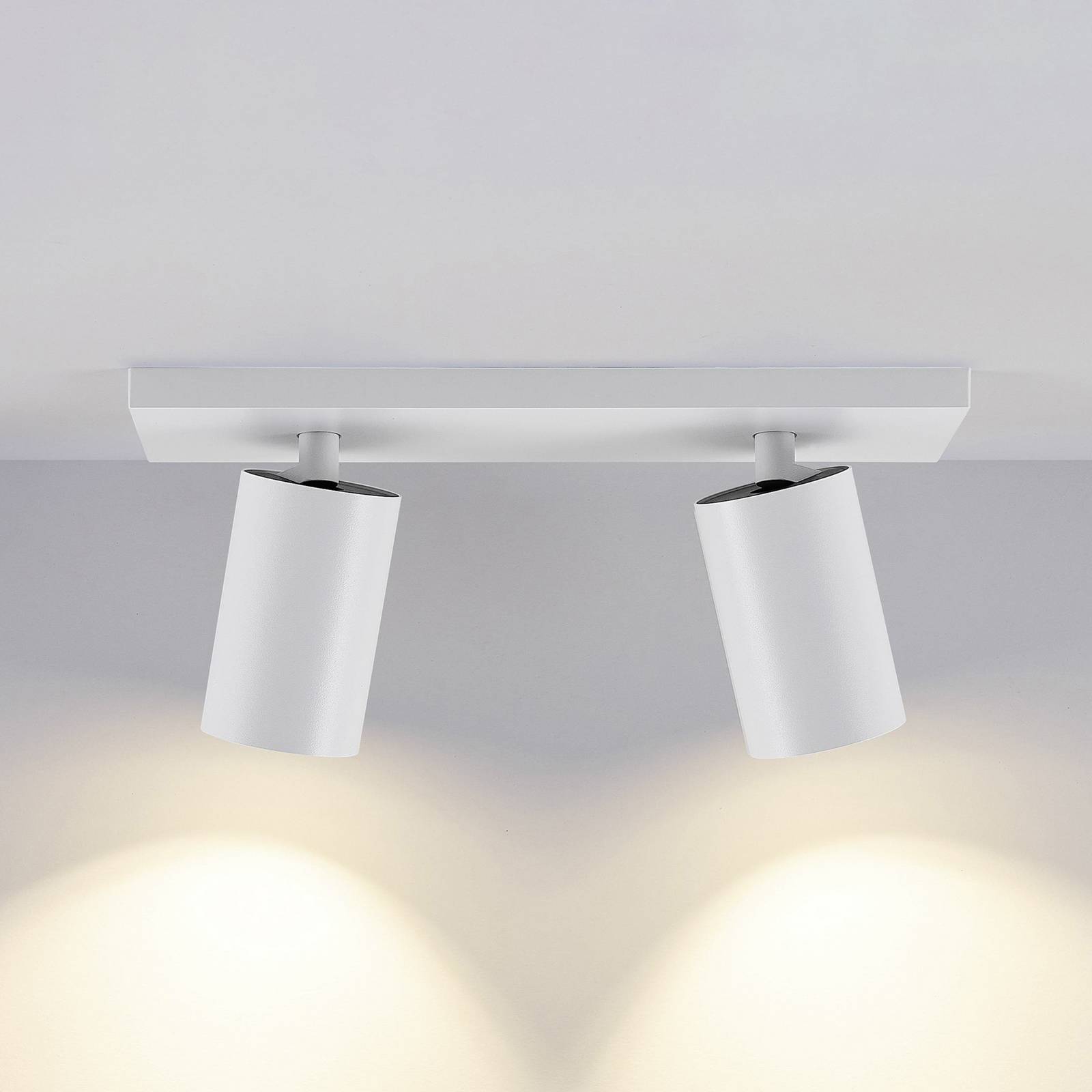 Deckenspot CAN TILT, weiß, 31 x 9 cm, 2-flammig, Metall GU10 günstig online kaufen