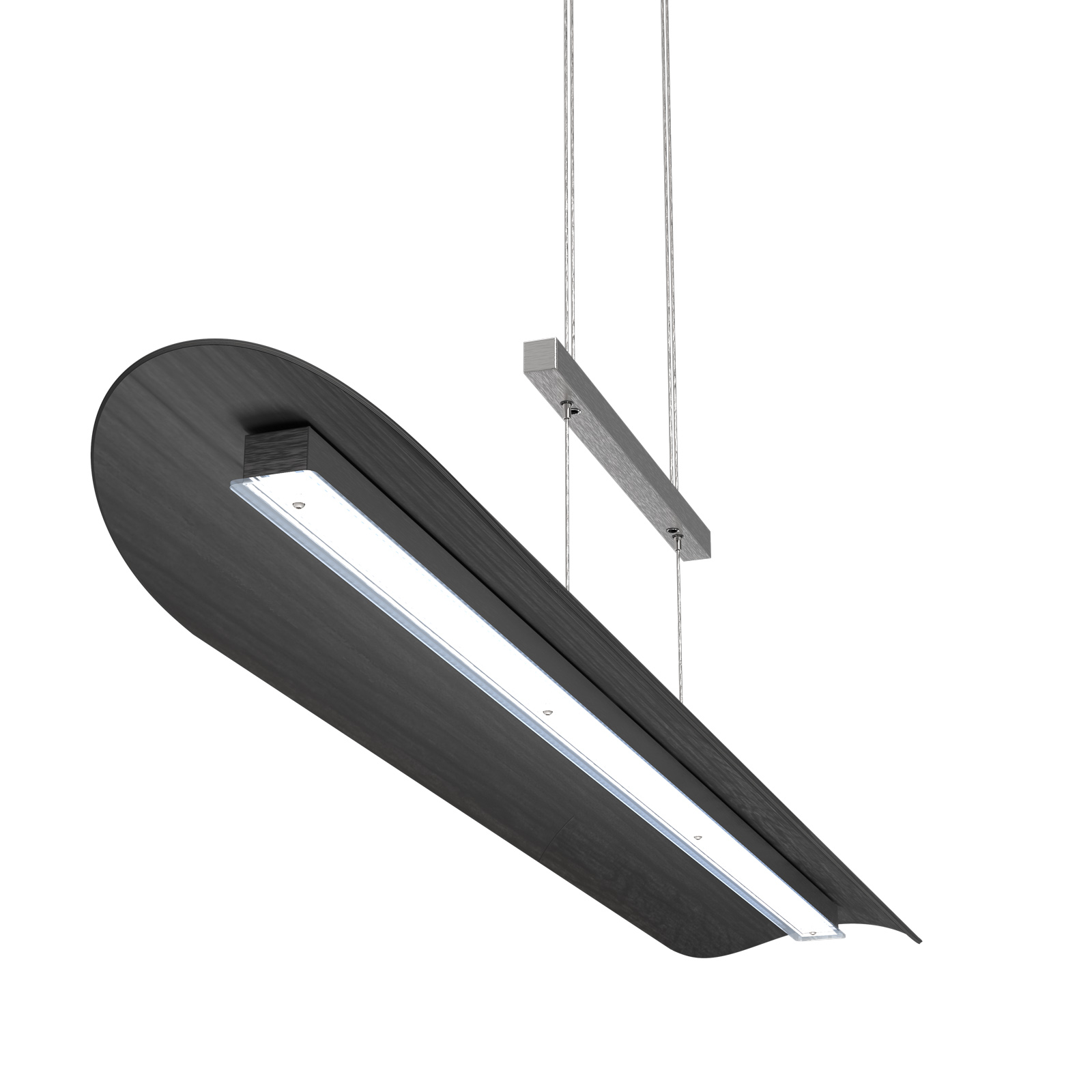 Suspension LED Colombia XL, chêne noir