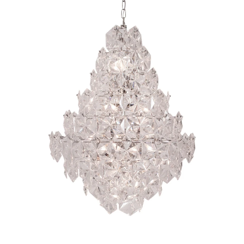 By Rydéns – Monarque Grande Pendelleuchte Ø57 Chrome/Clear