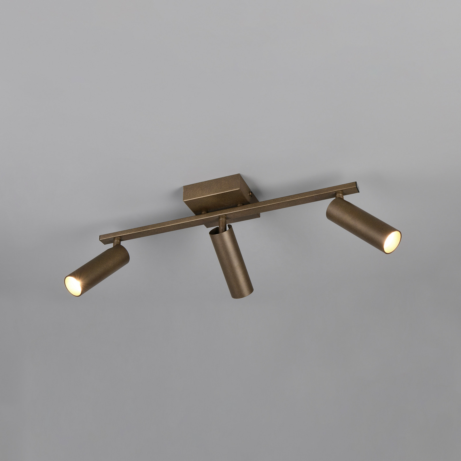 Trio Lighting Таванна лампа „Dara“, дължина 46 см, метал в платинен цвят, с 3 крила.