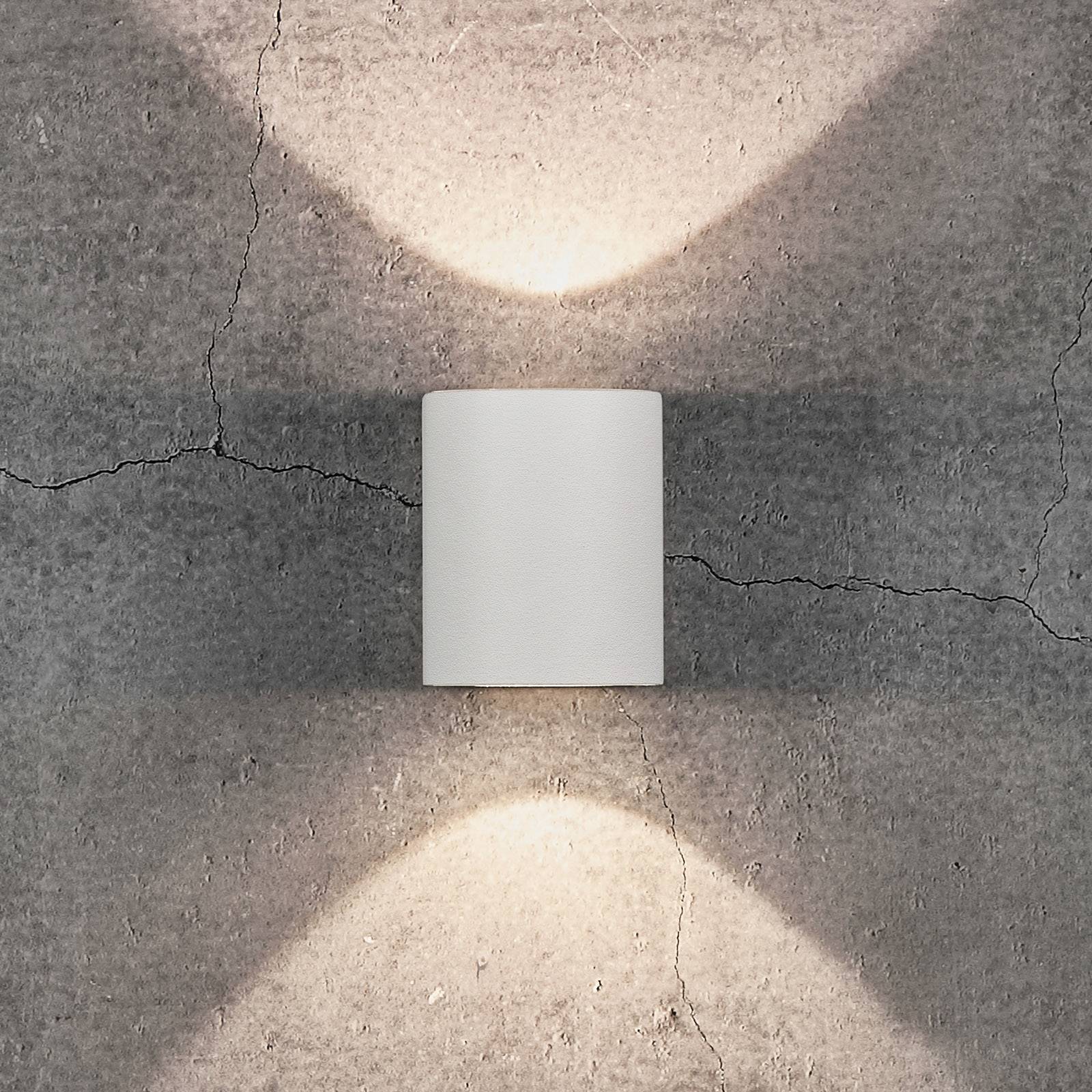 Vonkajšie nástenné svietidlo Canto 2, 10 cm, biele