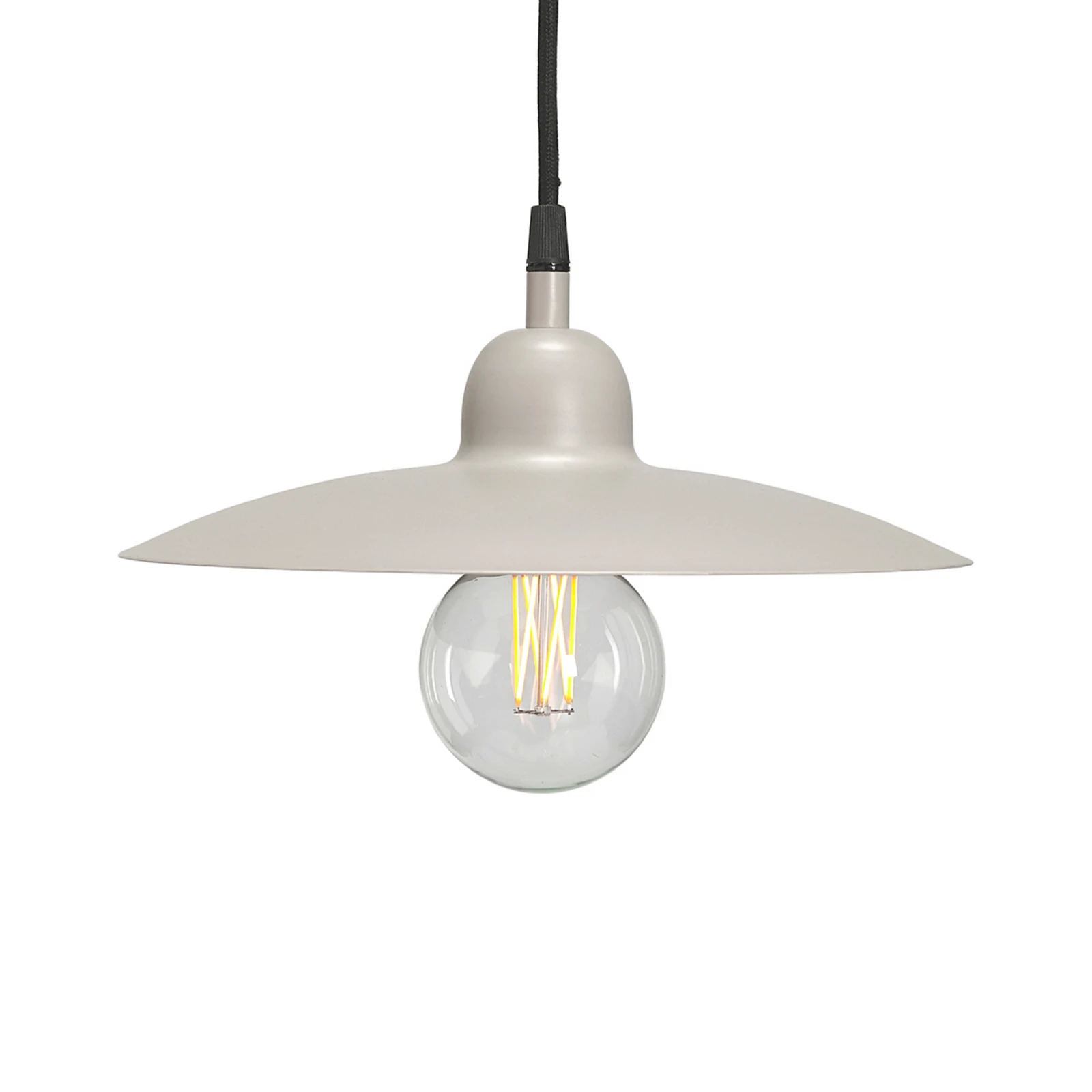 PR Home Hängeleuchte Como, beige, Ø 28 cm, Metall, Stecker