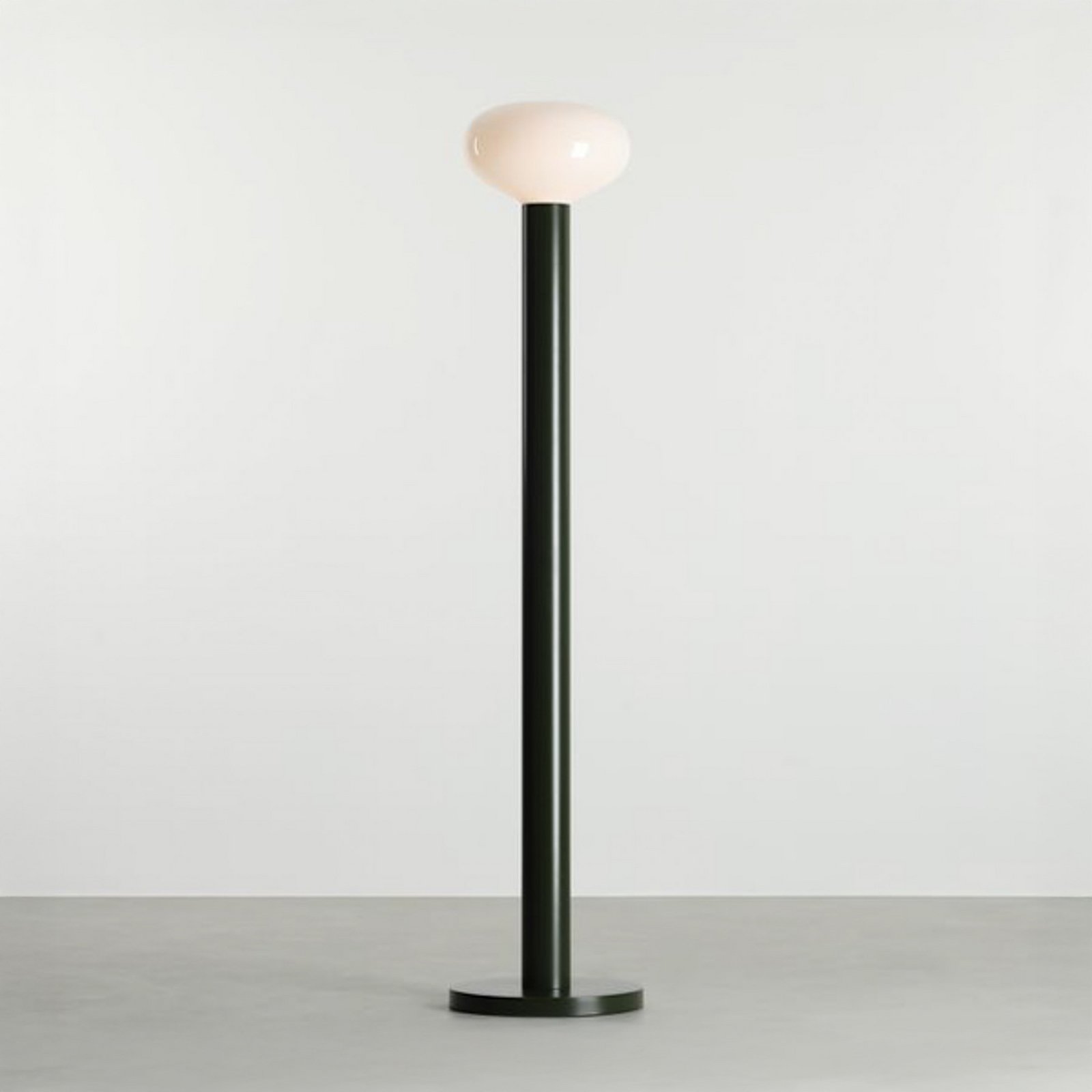 Candeeiro de pé Flo, verde, altura 138 cm, 1 lâmpada, vidro Candeeiro de pé Flo, verde, altura 138 cm, 1 lâmpada, vidro