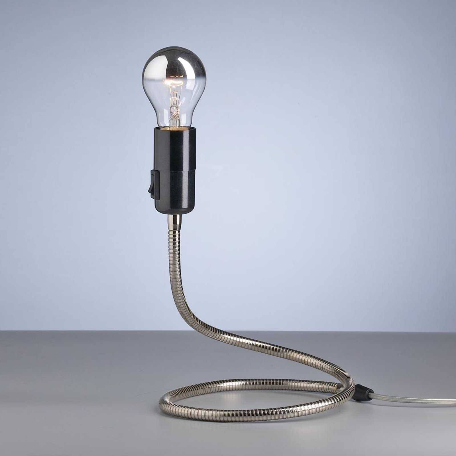 TECNOLUMEN Lightworm stolní lampa, poniklovaná