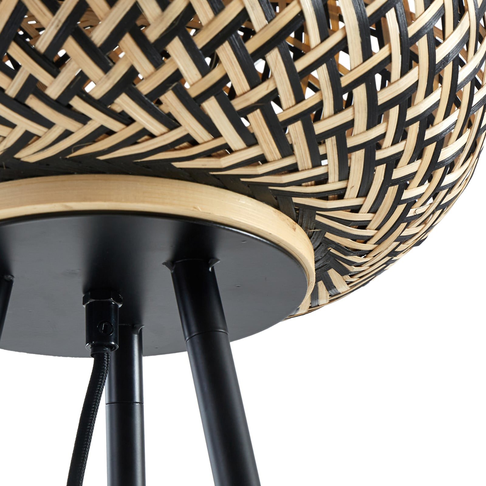 Nerys Lampadaire Black/Wood - Lindby Nerys Lampadaire Black/Wood - Lindby