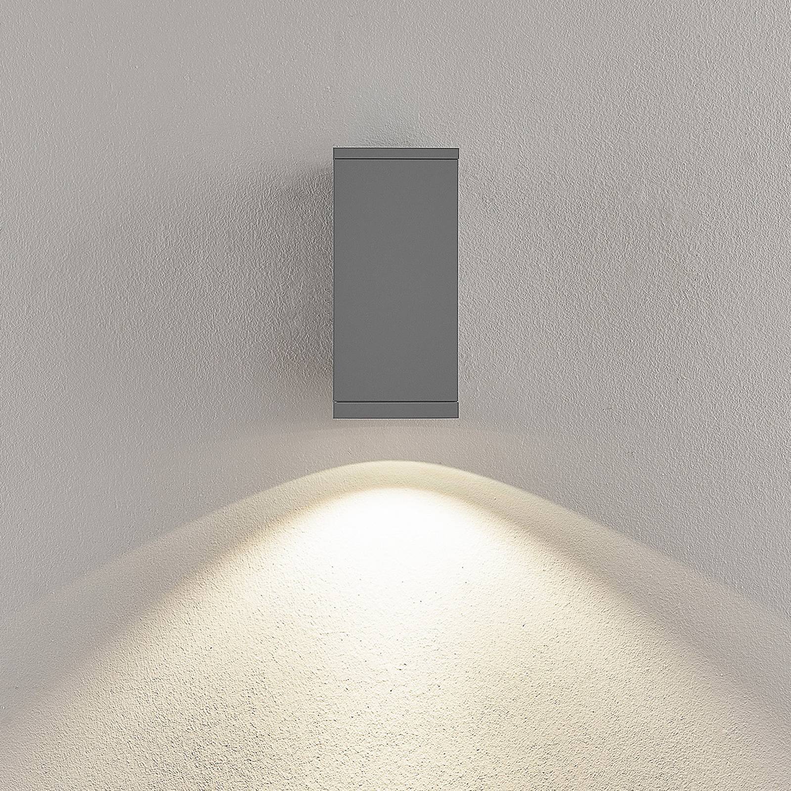 LED-Außenwandlampe ShoreLine Pro Square, hellgrau, 830/840 günstig online kaufen