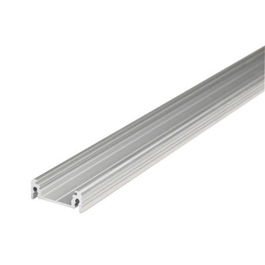 Profilo in alluminio piatto nero da 2 mt per Strip Led - Kit Completo