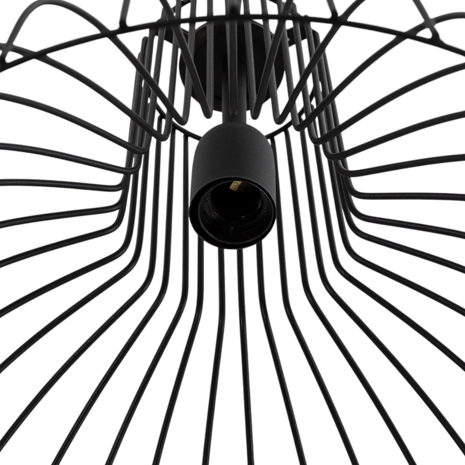 Fellini MR-672 pendant light, black, metal, Ø 38 cm