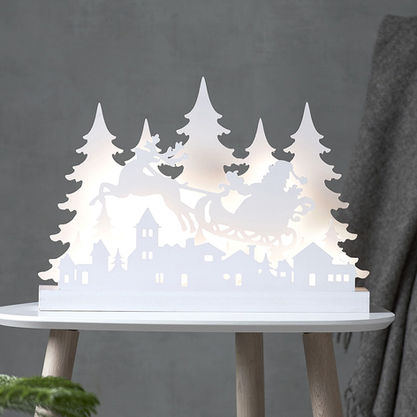 LED-dekolys Grandy julenisse, 42 cm lang