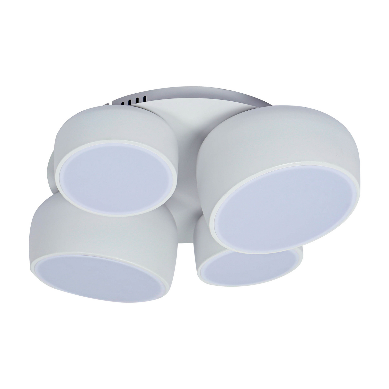 Eliora LED ceiling lamp, 4-bulb, white, CCT, remote control