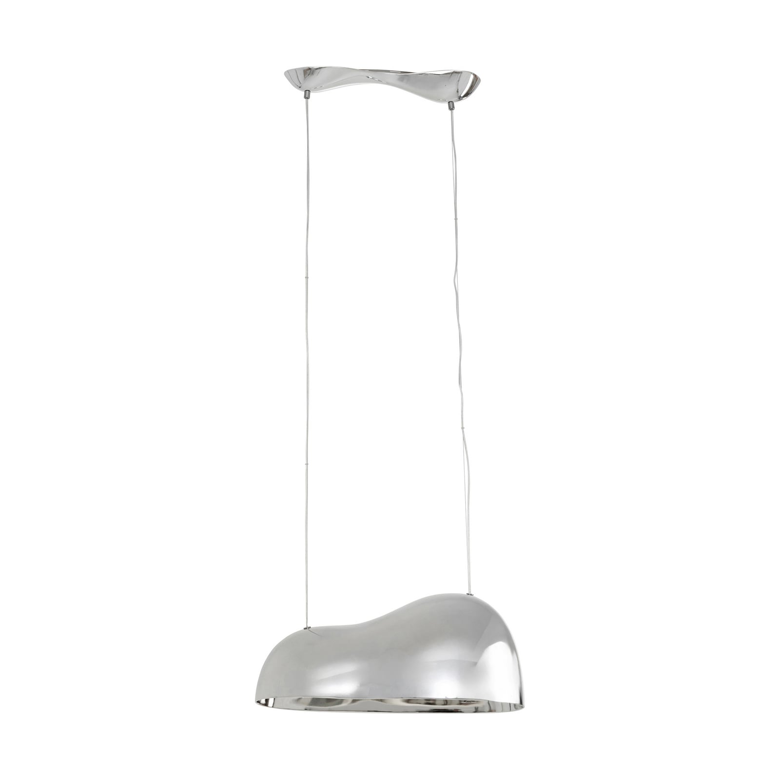KARE hanglamp Cloud, zilver, glas, 2-lamps, GU10 KARE hanglamp Cloud, zilver, glas, 2-lamps, GU10