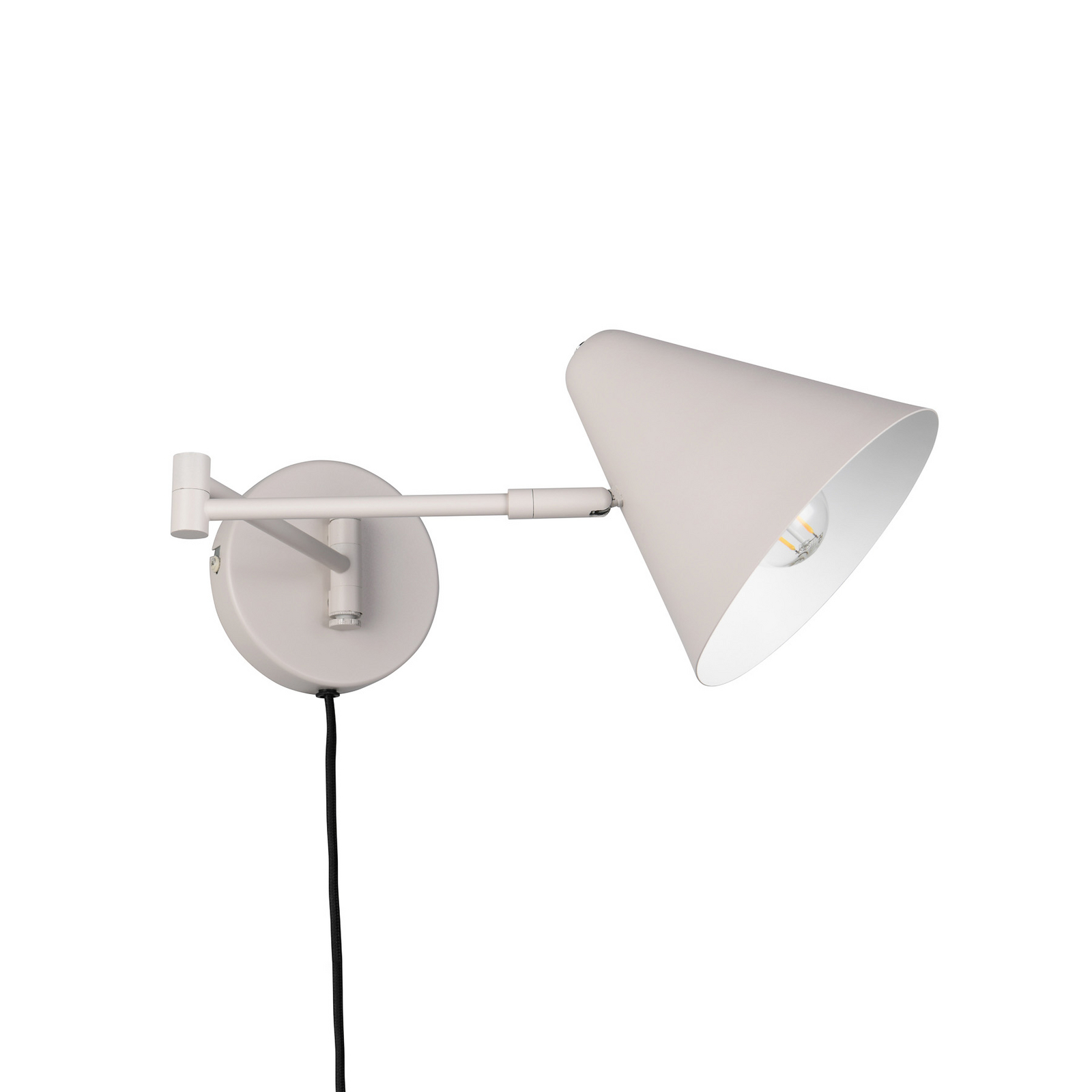 Seinavalgusti Cosima, helehall, ulatus 54 cm, metall