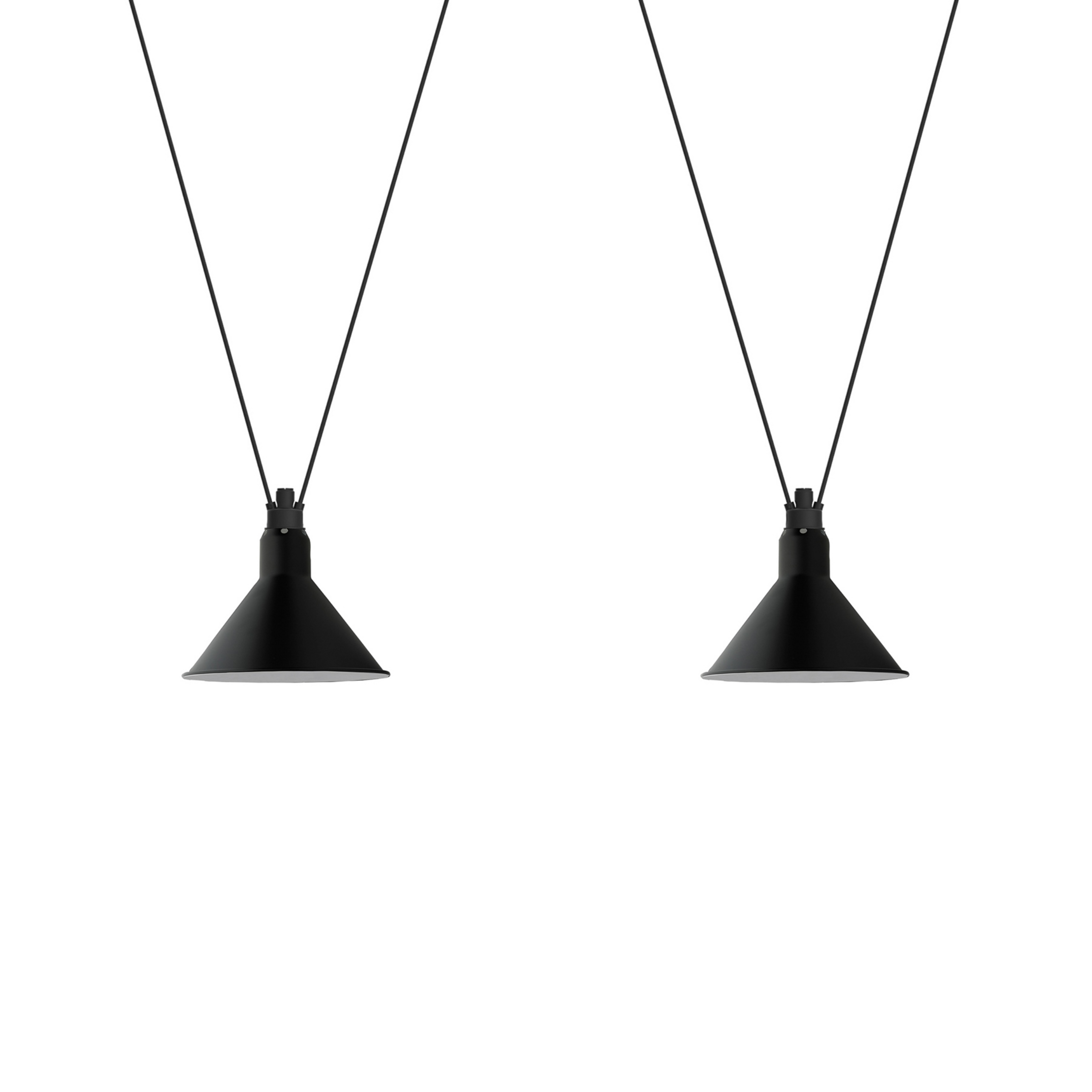 Suspension 324 XL Conic Black - Lampe Gras