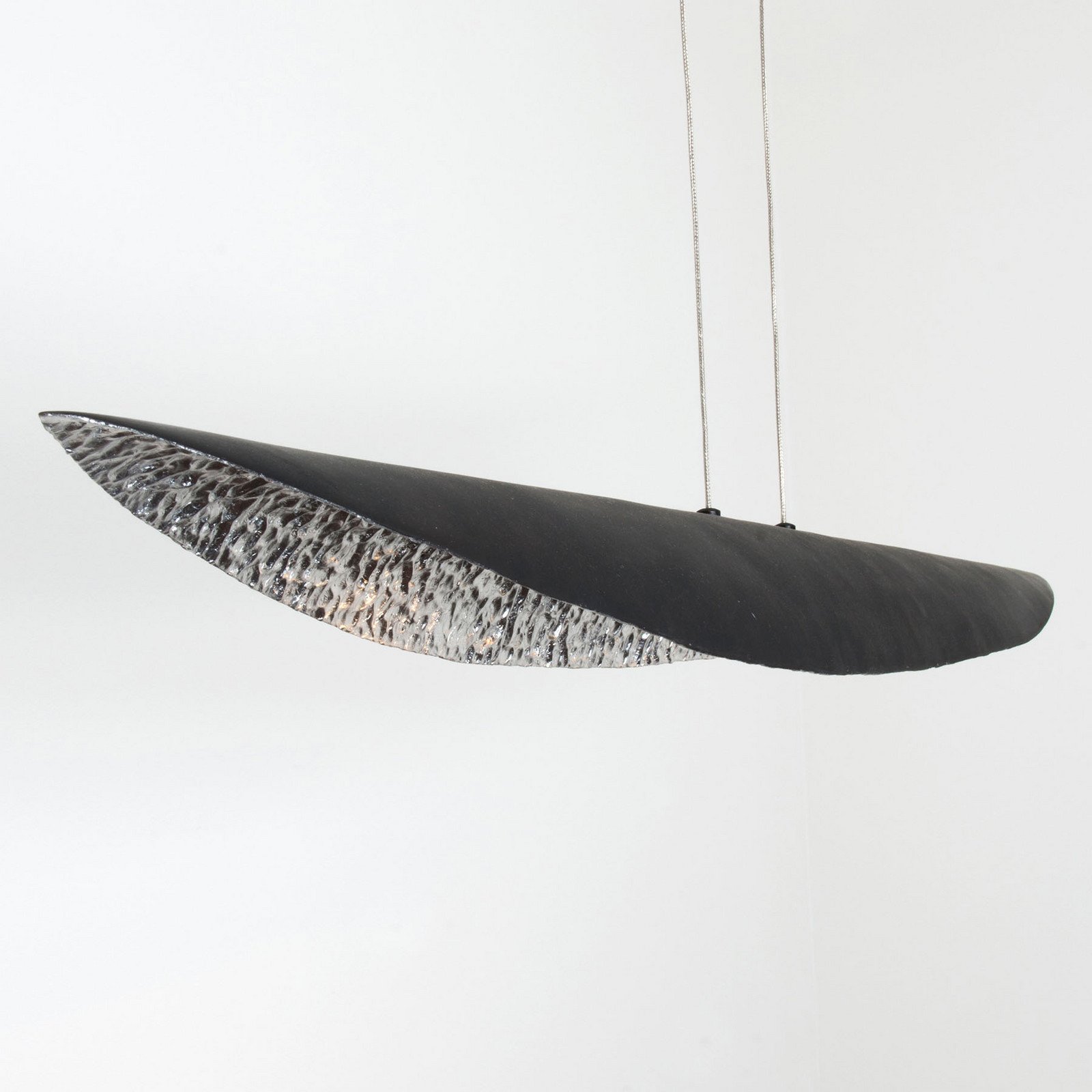 Holländer Suspensie cu LED Chiasso negru/argintiu - Camera de zi / sufragerie - design - negru argintiu - Metal