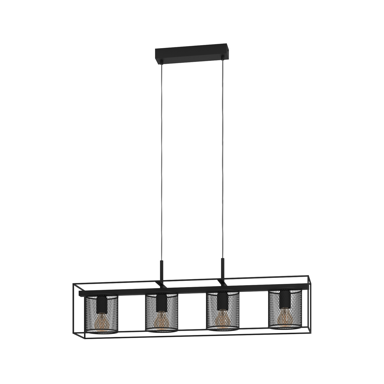 Obesek Catterick, črna barva, štiri odtenki v kletki