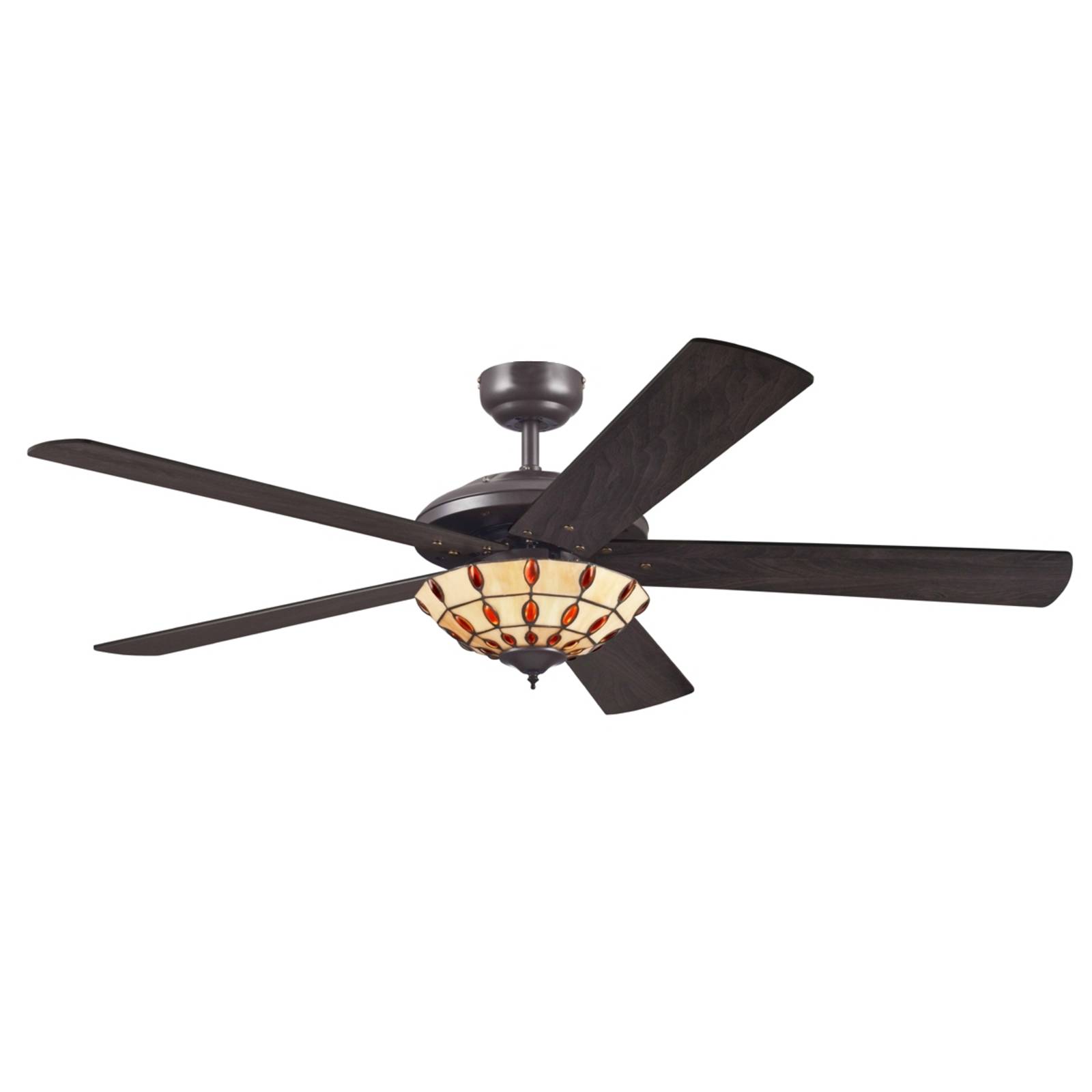 Westinghouse Comet T - Ventilator mit Tiffany-Leuchte