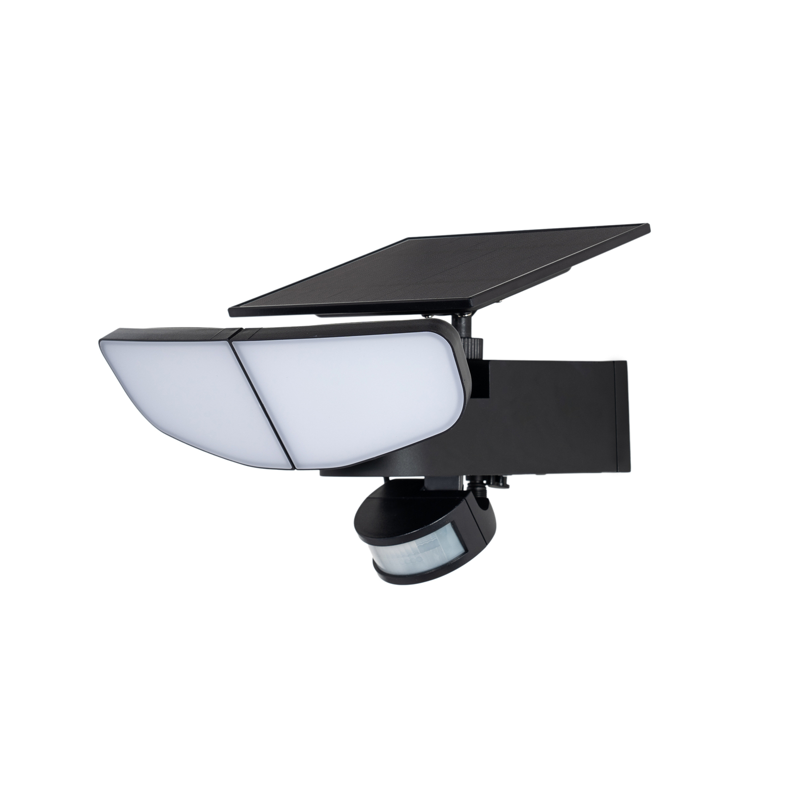 Lindby LED-Solarwandleuchte Naelin, schwarz, Sensor, IP44
