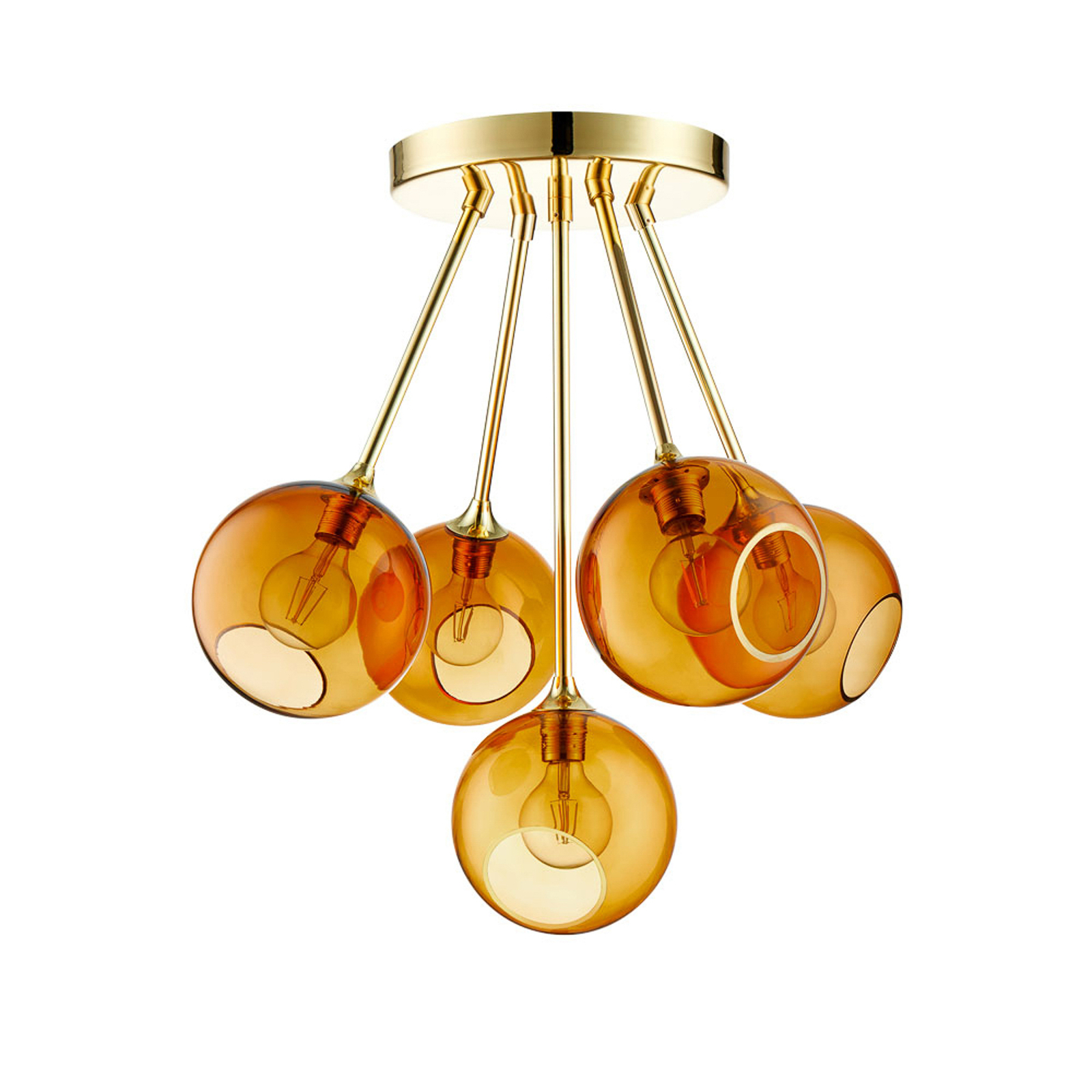 Ballroom Molecule Pendel Brass/Amber - Design By Us