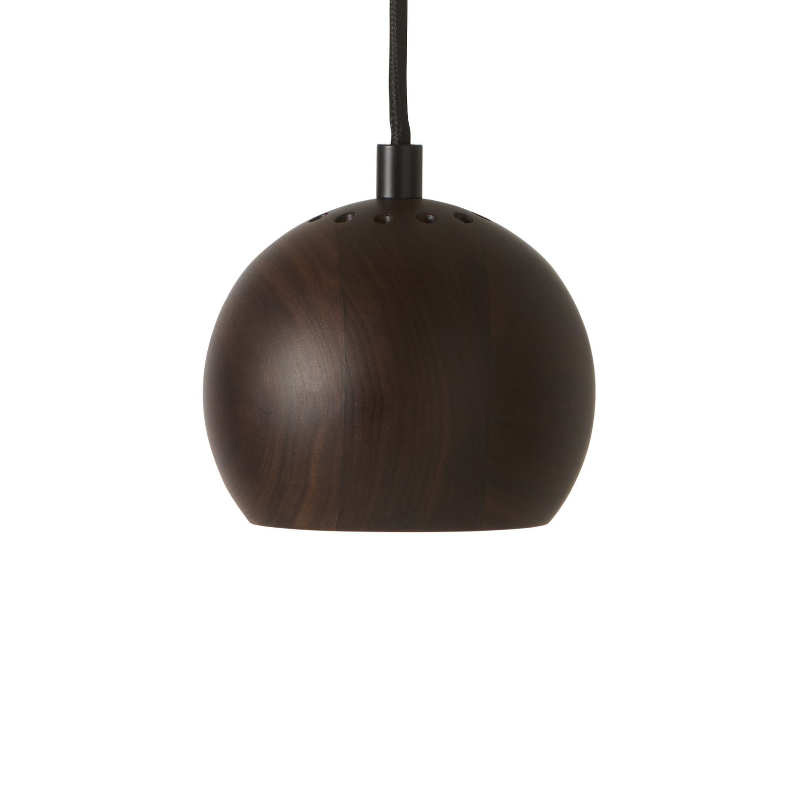 FRANDSEN pendant light Ball, walnut, Ø 12 cm, wood