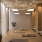 WEVER & DUCRÉ LED висяща лампа Shedda Ø 70 см, цвят „live simple“, 2700 K