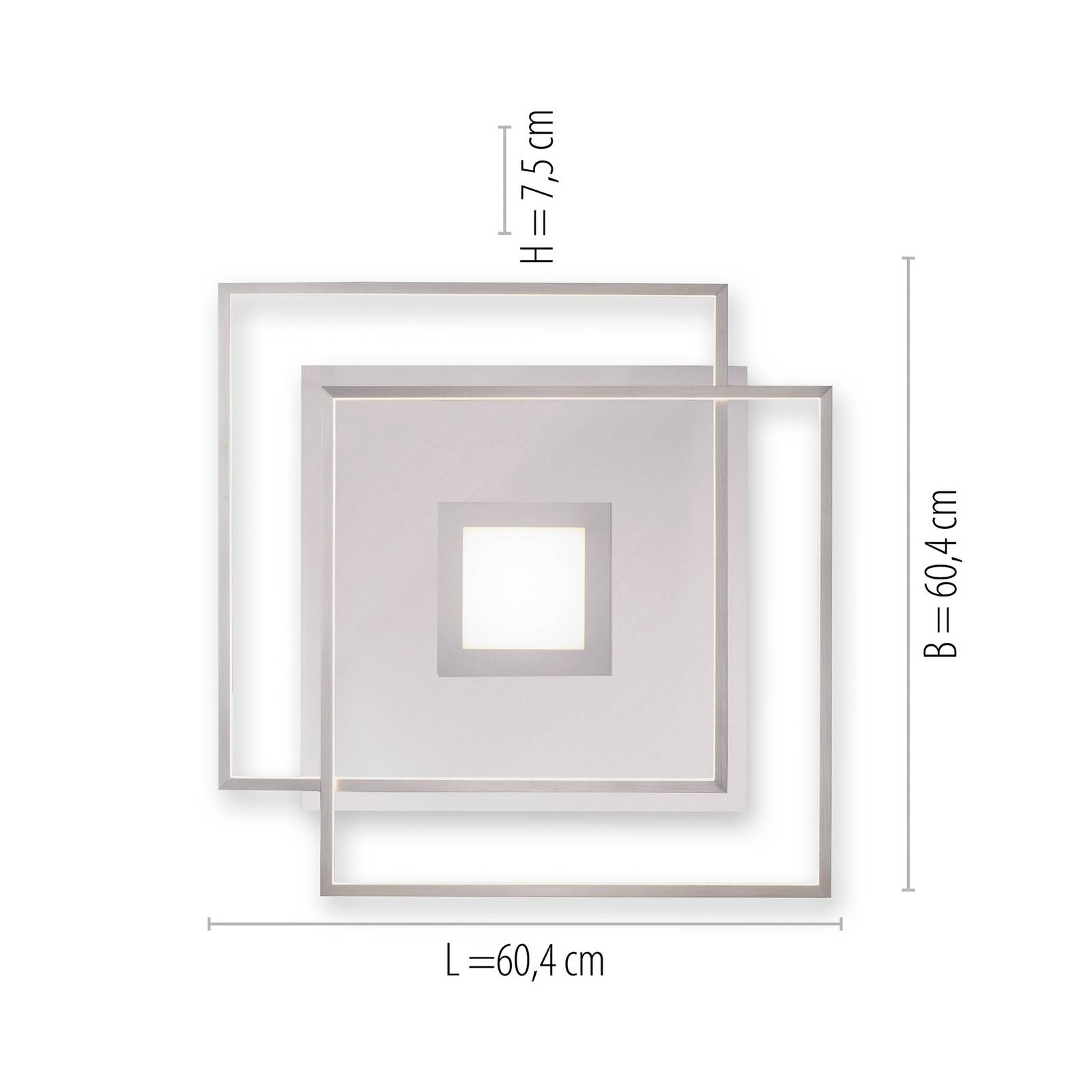Paul Neuhaus Q-AMIRA lampa sufitowa LED, srebrna