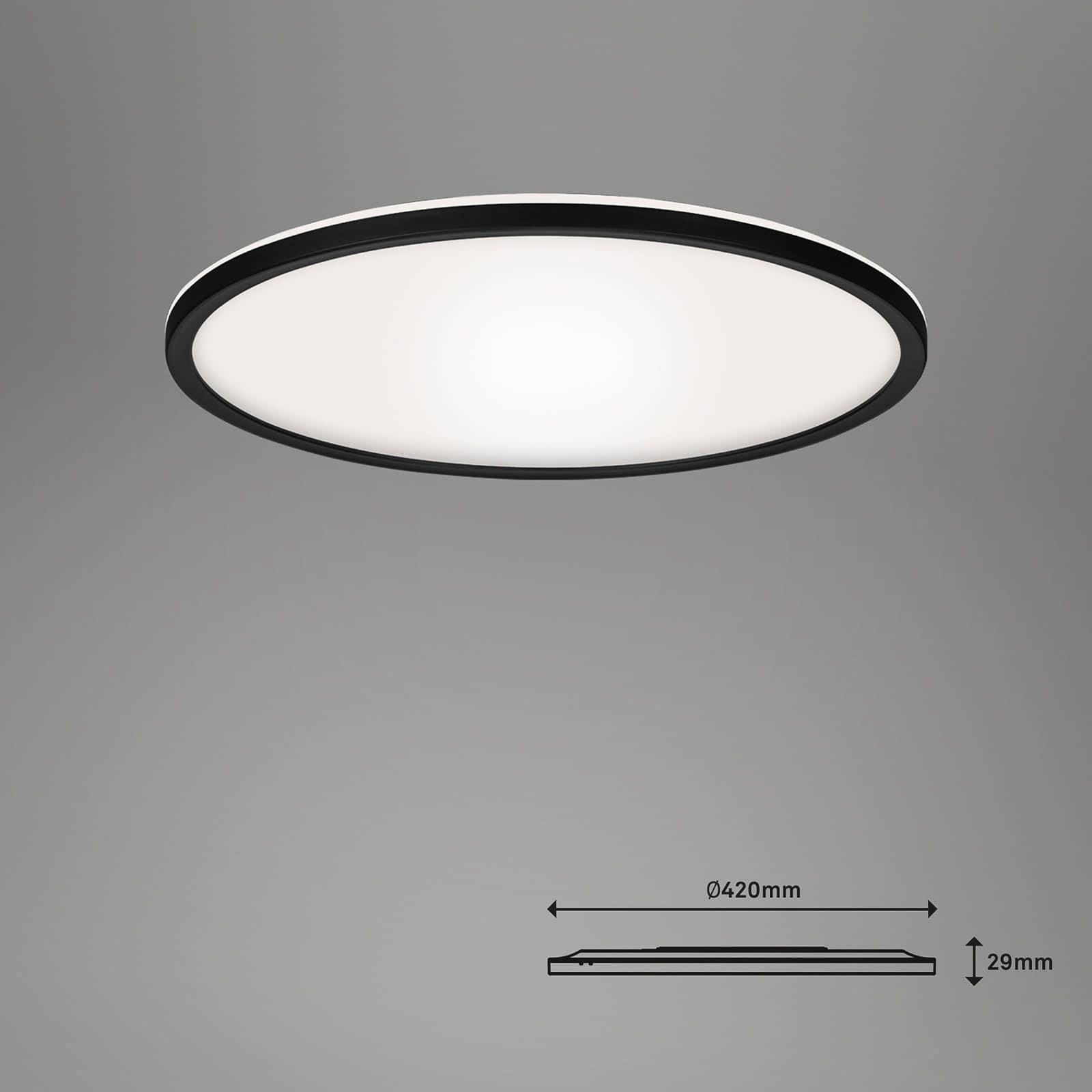 LED-taklampe Slim smart svart dim CCT Ø 42 cm